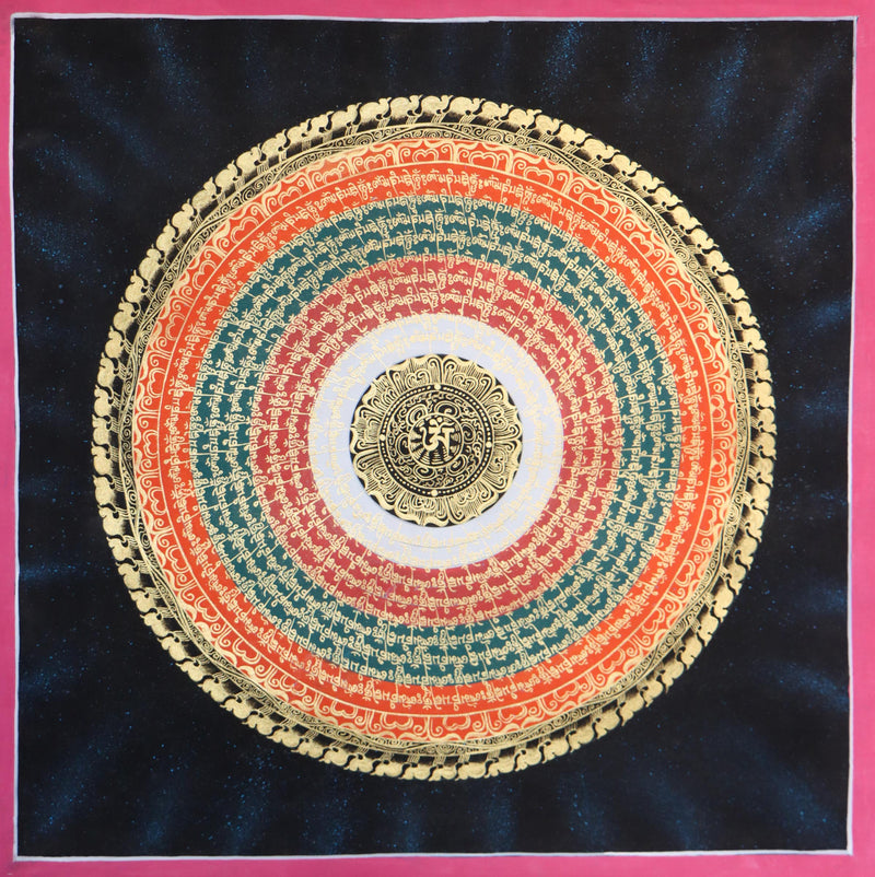 Mantra Mandala Thangka Painting is skillfully crafted using traditional techniques.