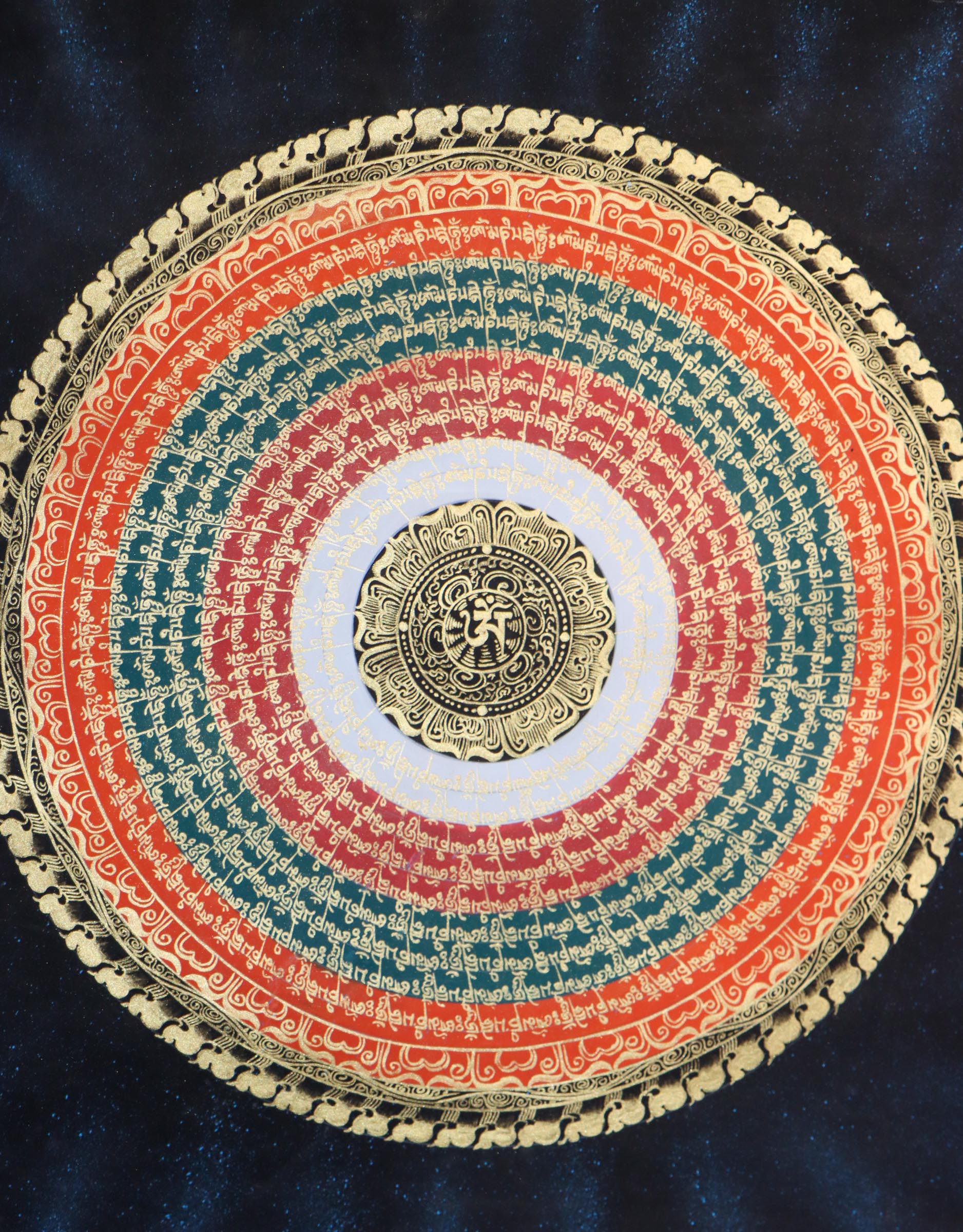 Mantra Mandala Thangka Painting is skillfully crafted using traditional techniques.