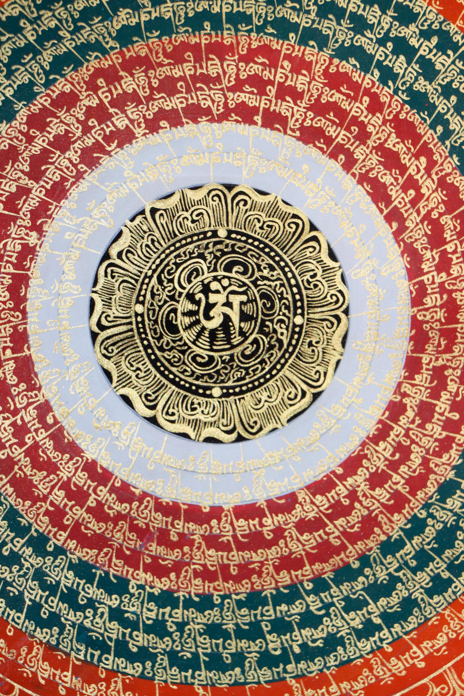 Mantra Mandala Thangka Painting is skillfully crafted using traditional techniques.