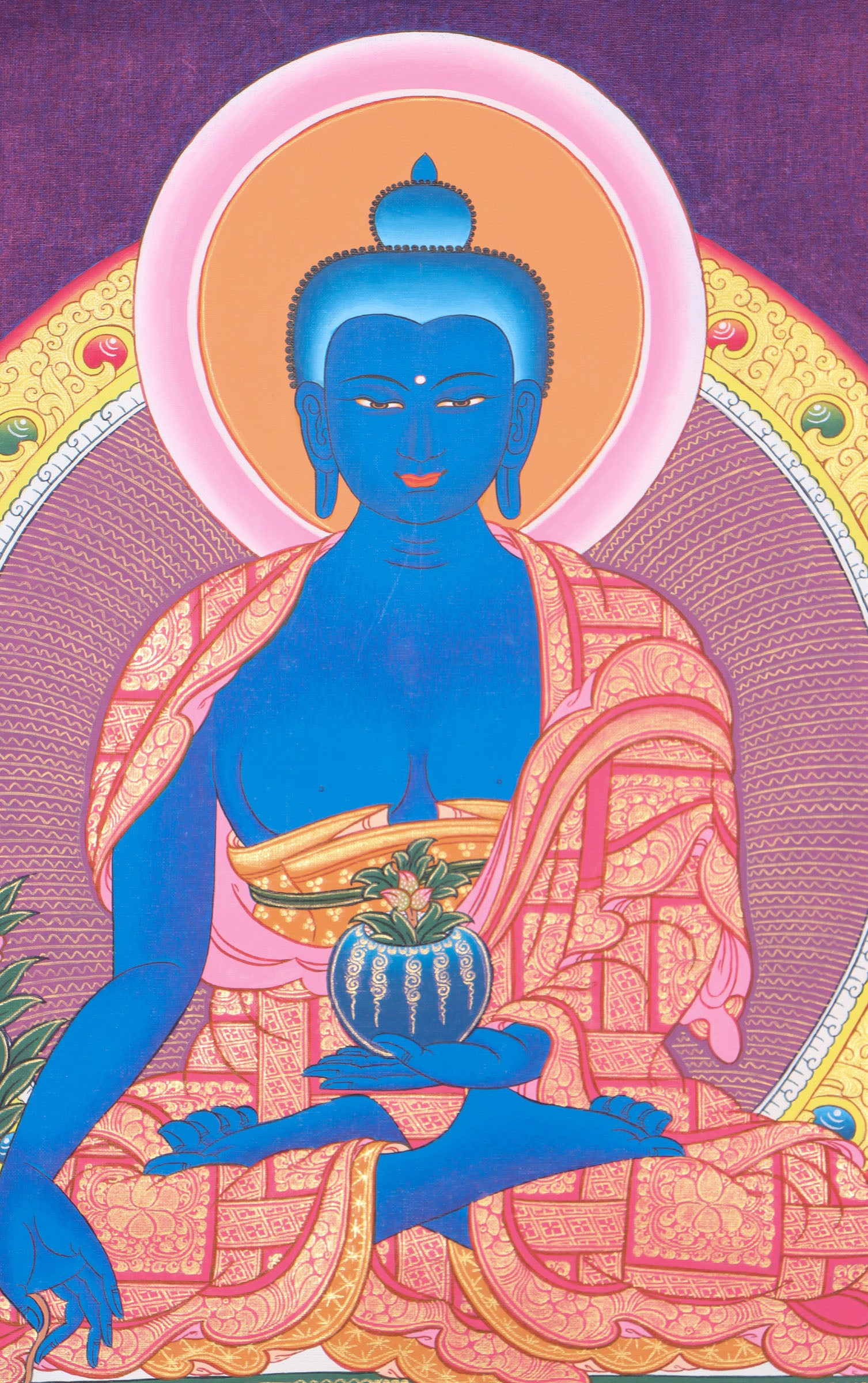 Medicine Buddha Thangka for meditation.
