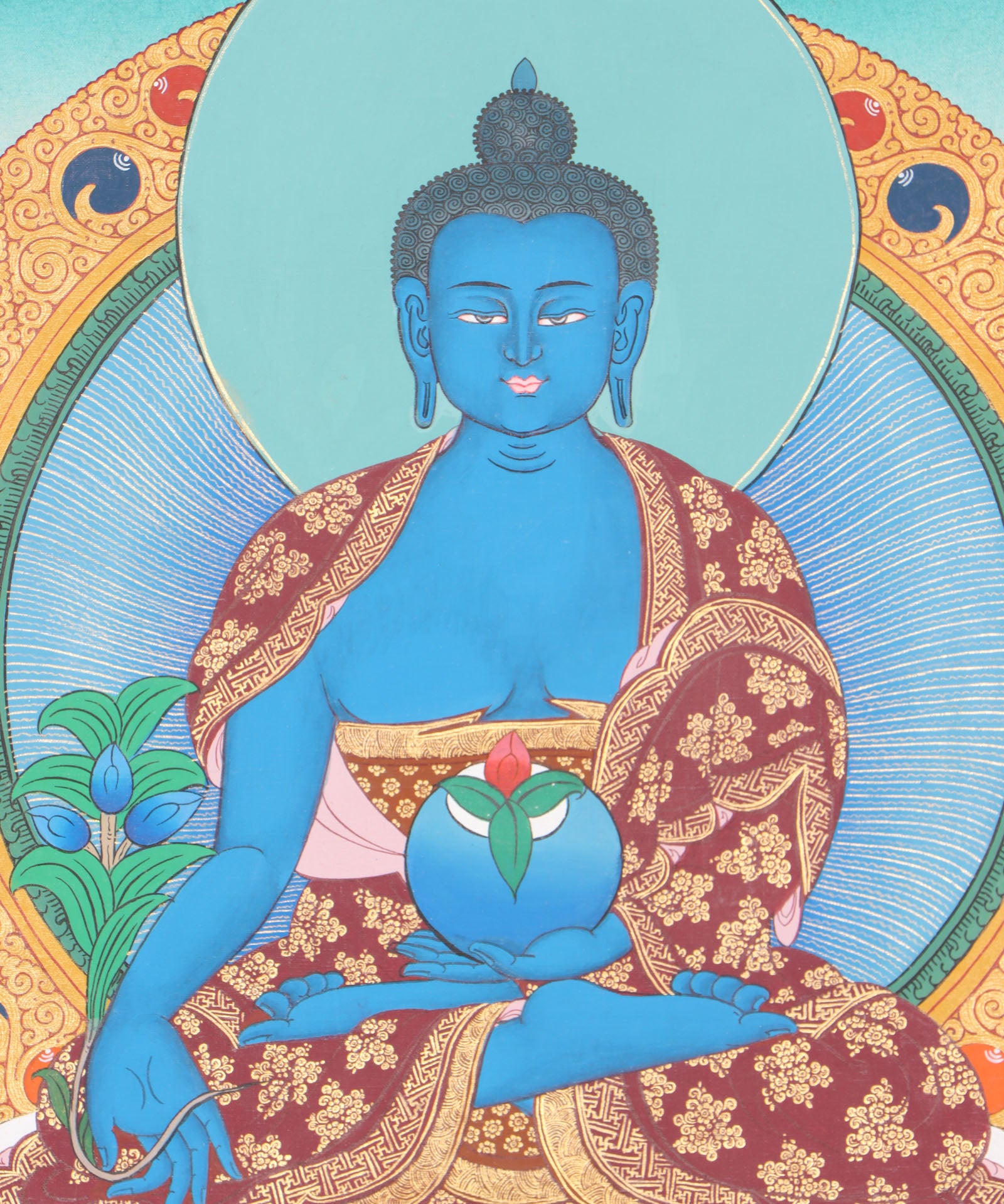 Medicine Buddha Thangka for healing powers.
