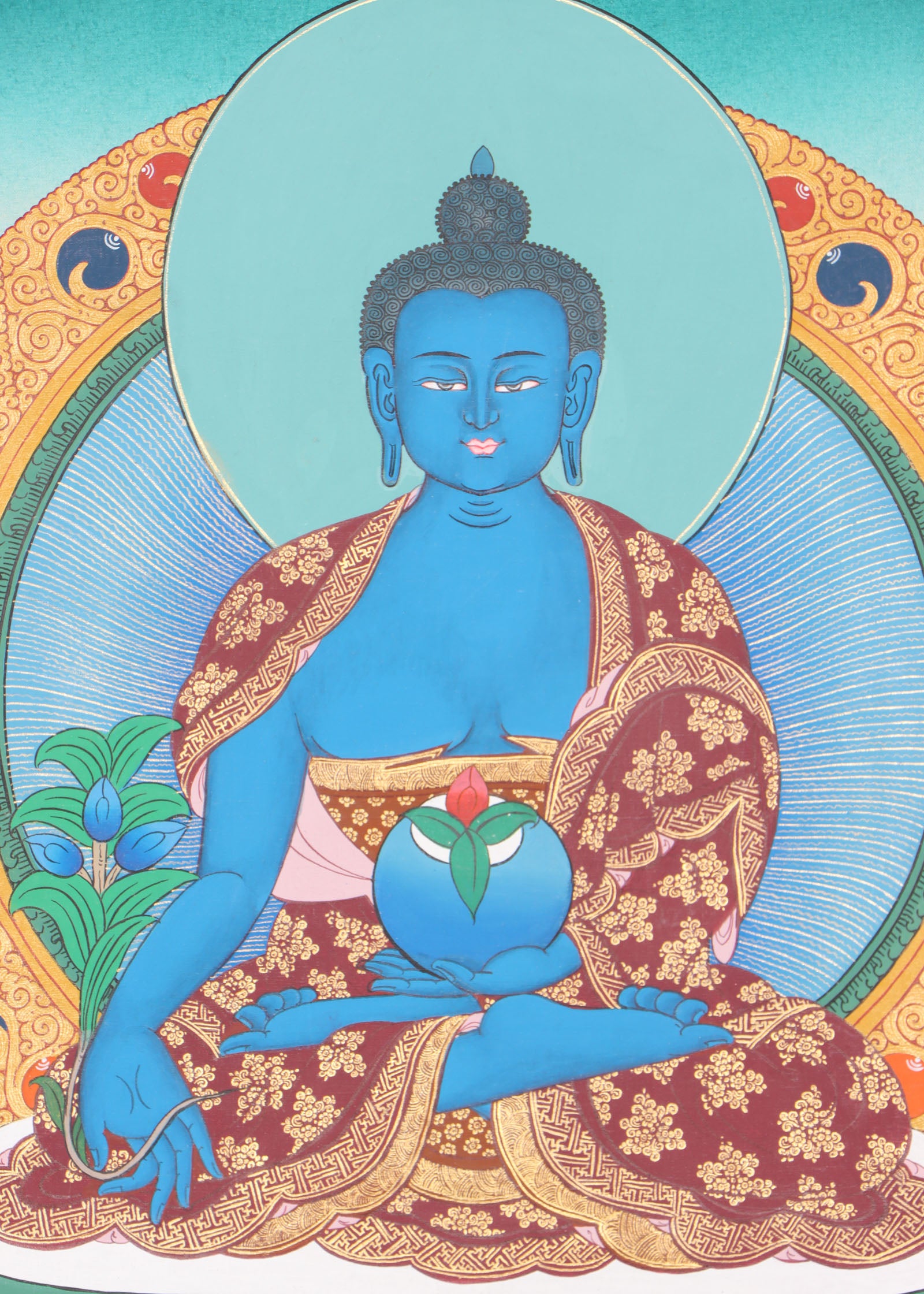 Medicine Buddha Thangka for healing powers.