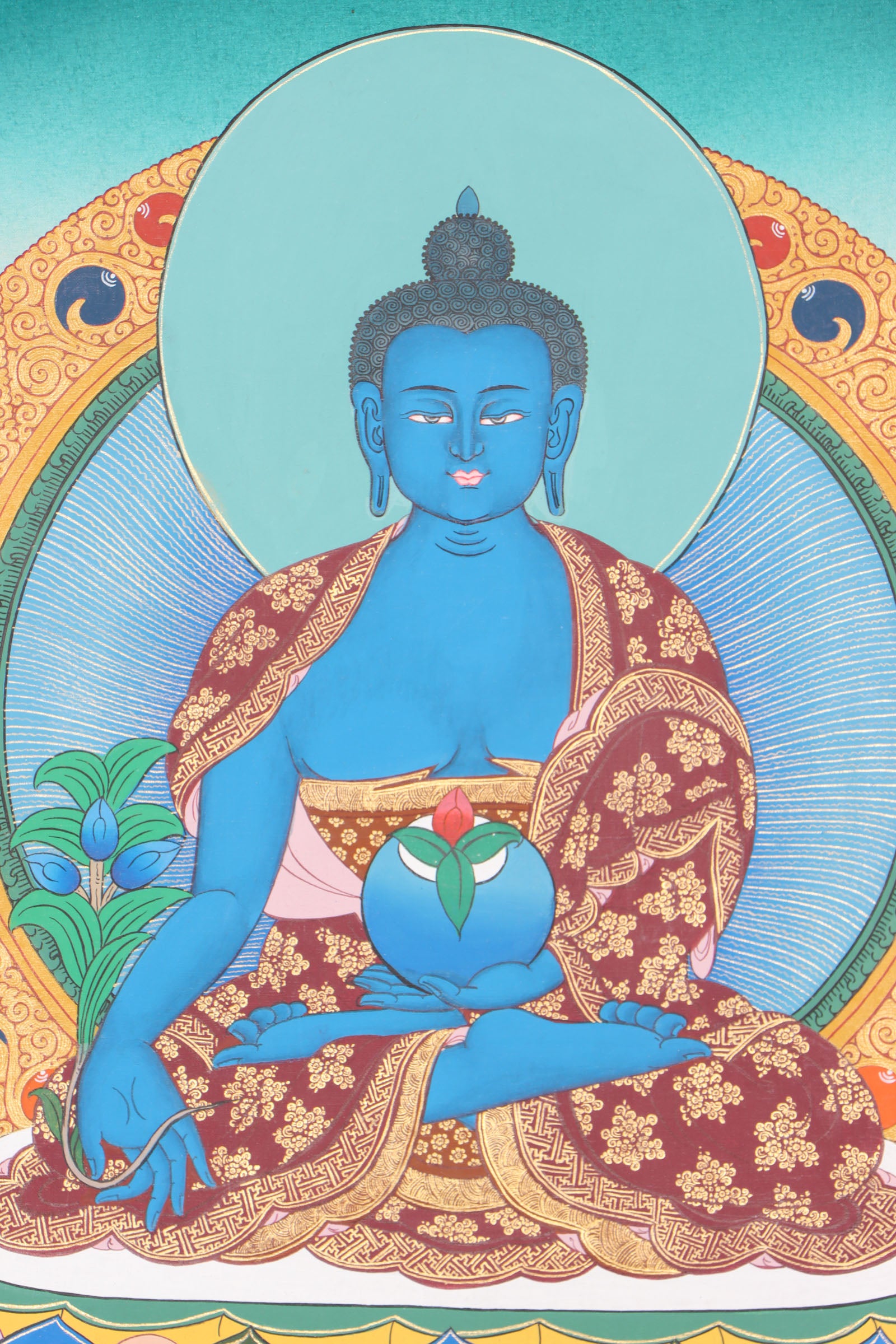 Medicine Buddha Thangka for healing powers.