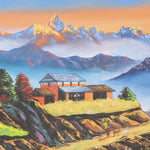 Oil Painting of Mount Everest for aesthetic wall decor.