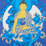 Shakyamuni Buddha Thangka for meditation and prayer.