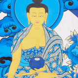 Shakyamuni Buddha Thangka for meditation and prayer.