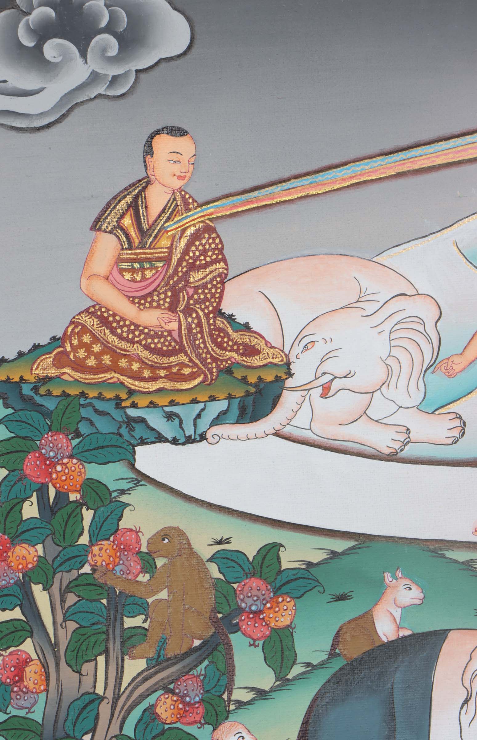 9 Stages of Samatha Meditation Thangka Painting