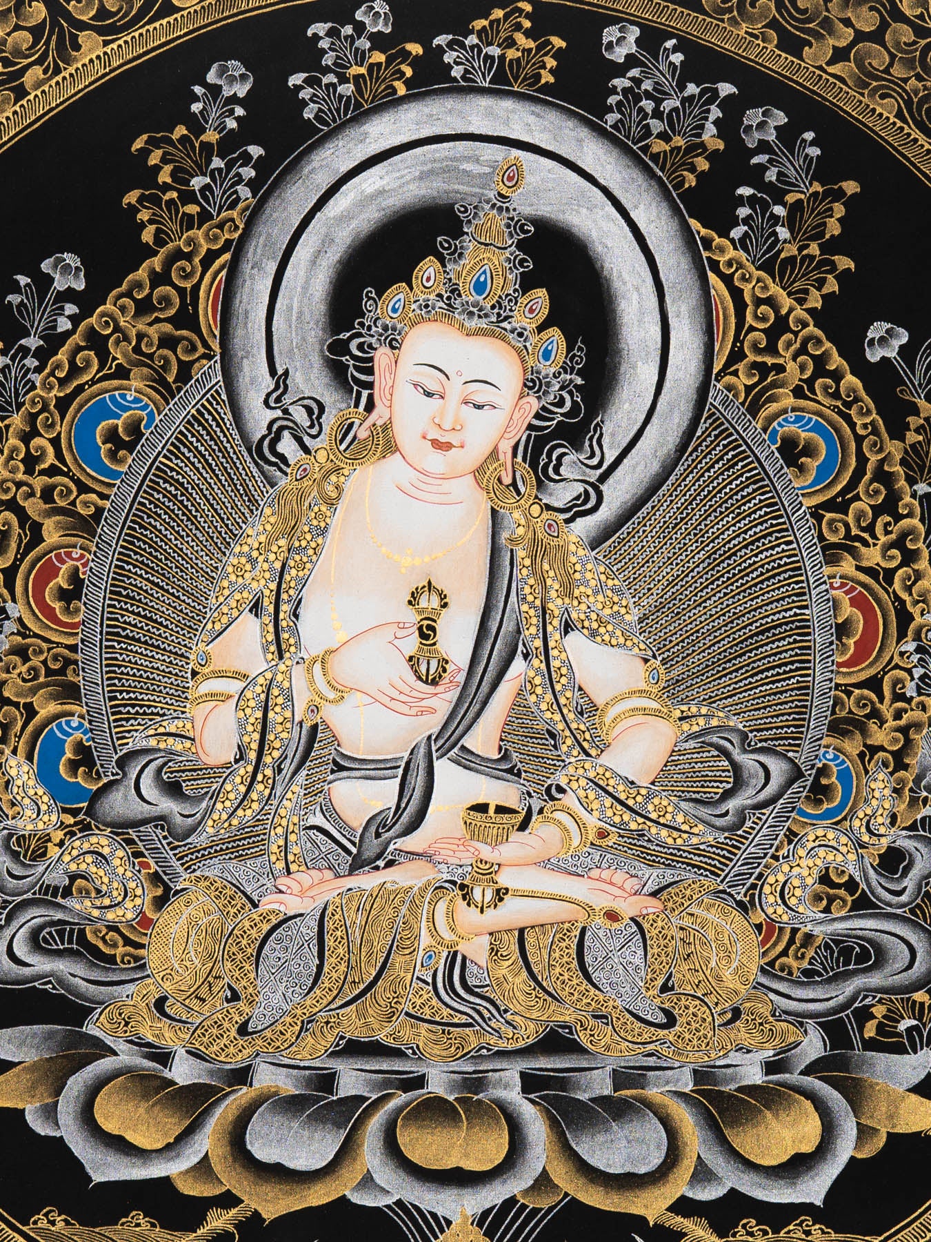 Vajrasattva Thangka Painting - Tibetan Art