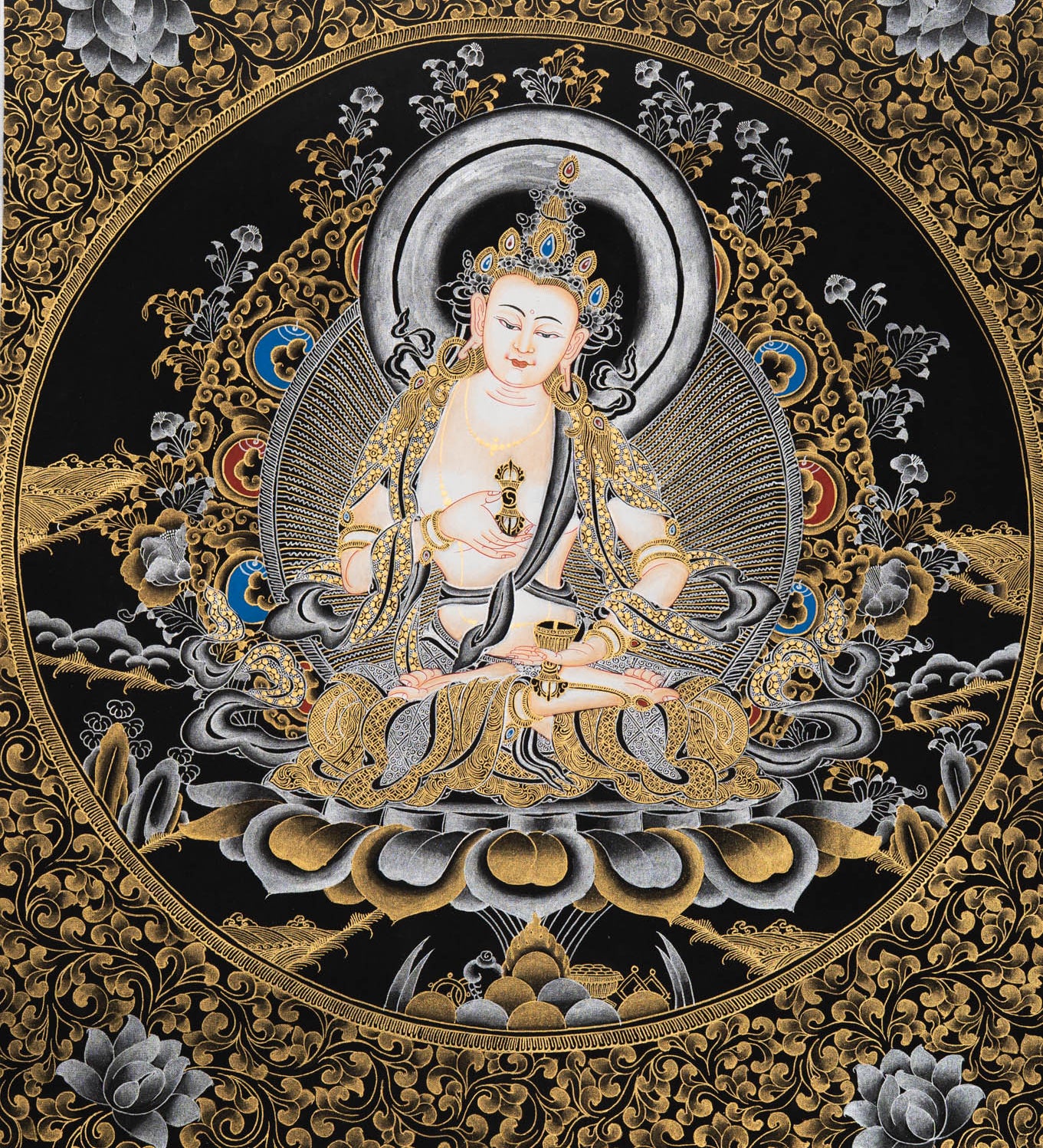 Vajrasattva Thangka Painting - Tibetan Art