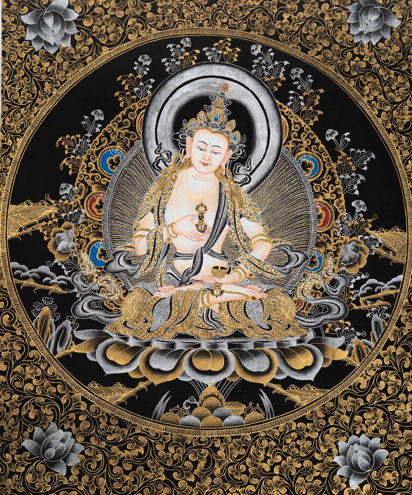 Vajrasattva Thangka Painting - Tibetan Art