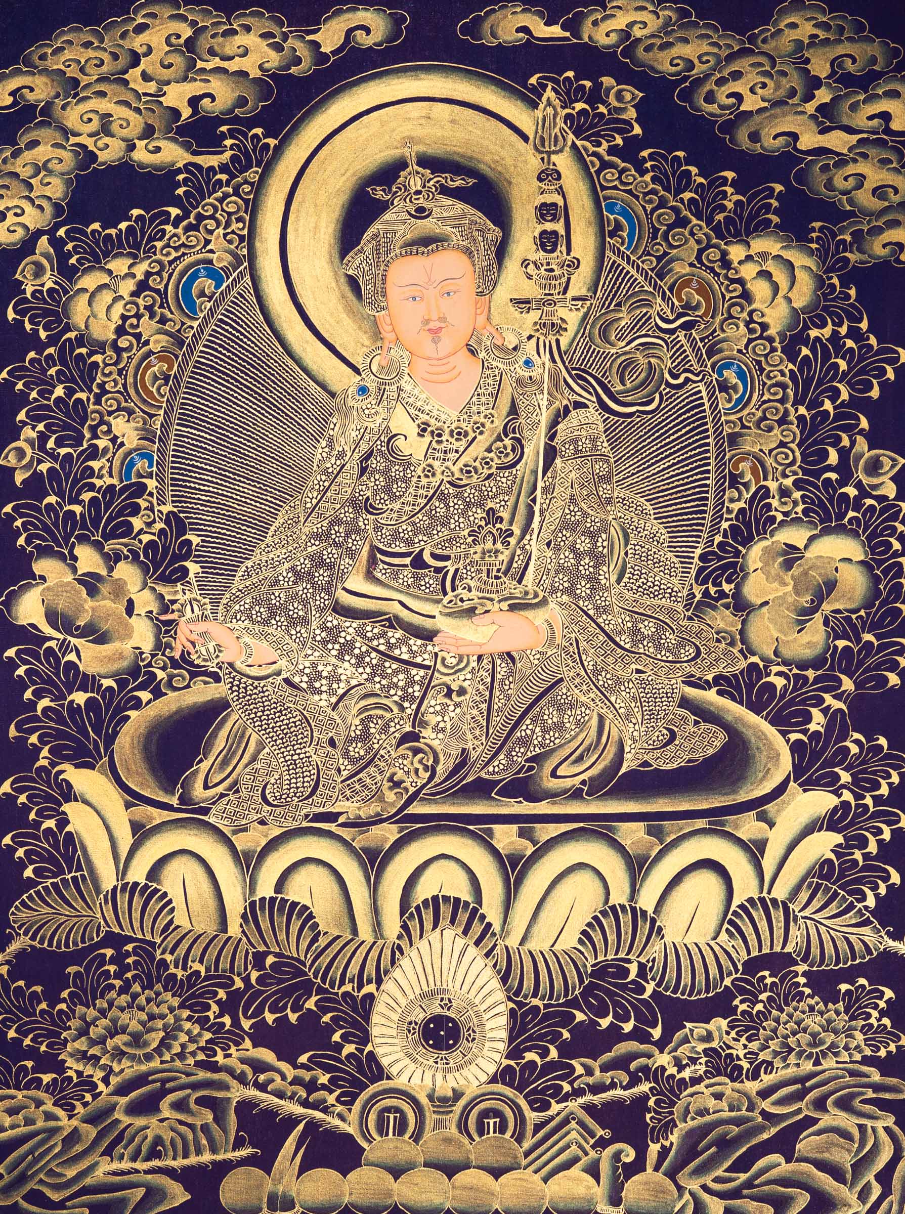 Guru Rinpoche Thangka - Tibetan Painting