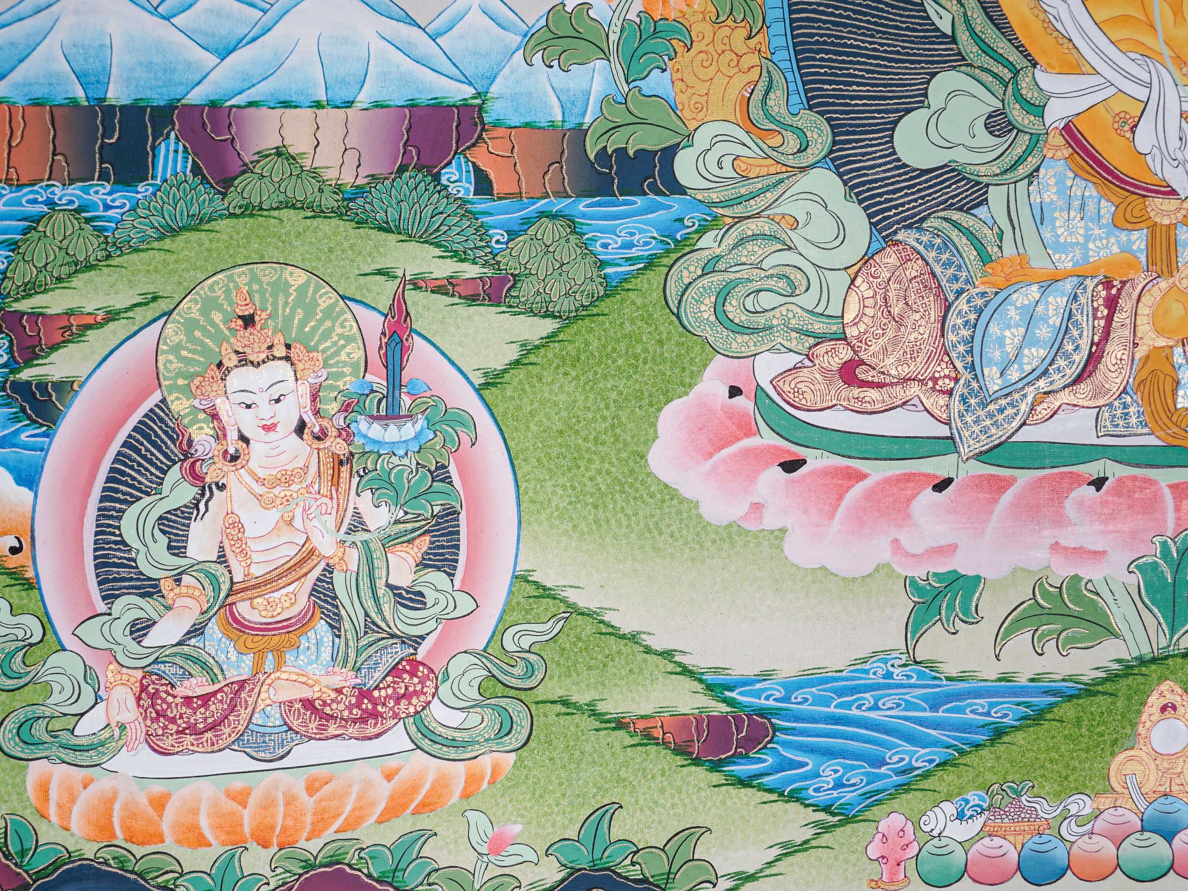 5 Manjushri Thangka - tibetan Painting