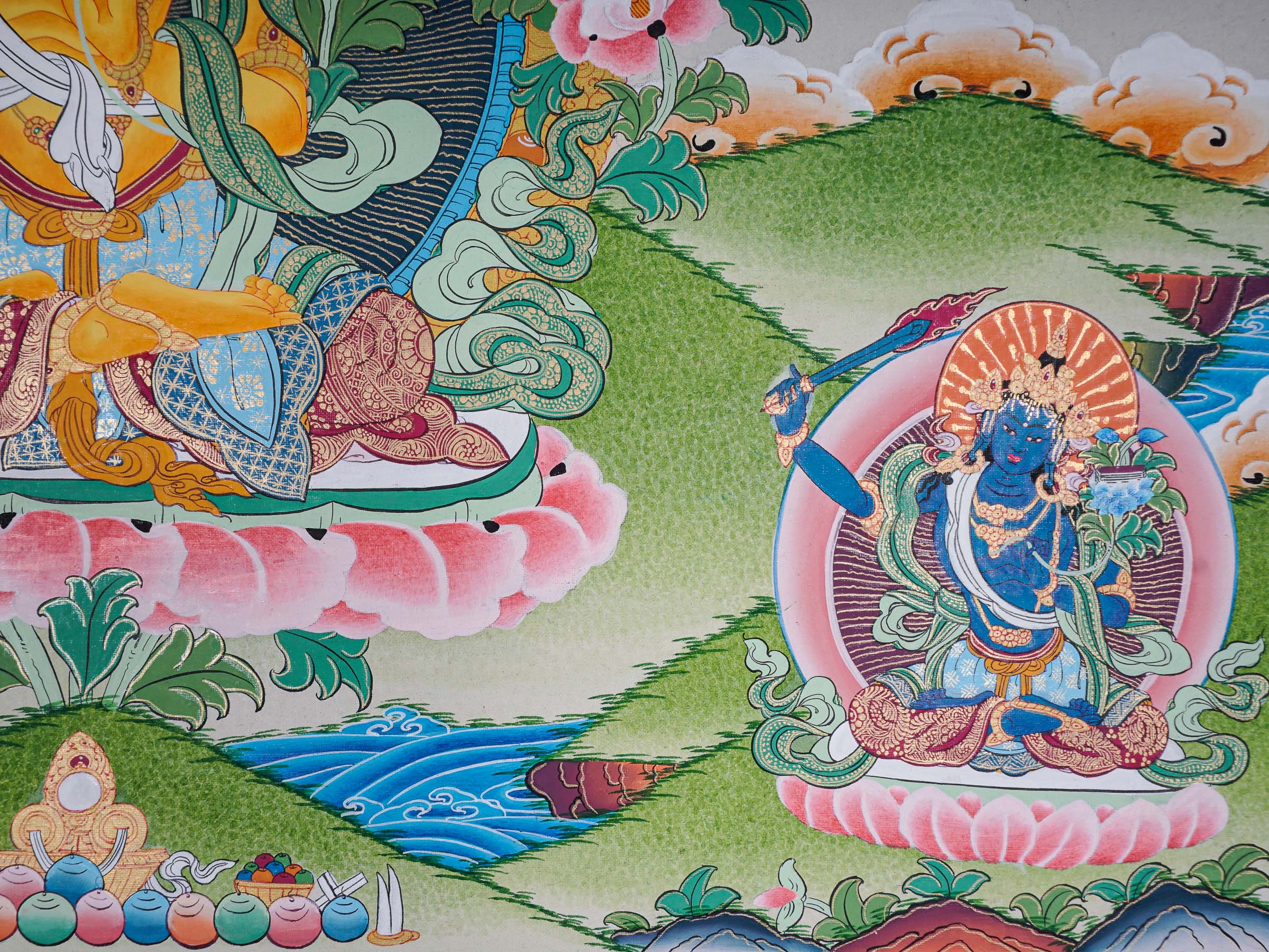 5 Manjushri Thangka - tibetan Painting