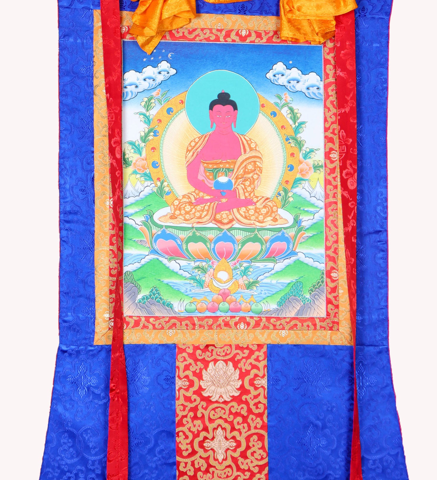  Amitabha Brocade Thangka painting for wisdom and enlightment.