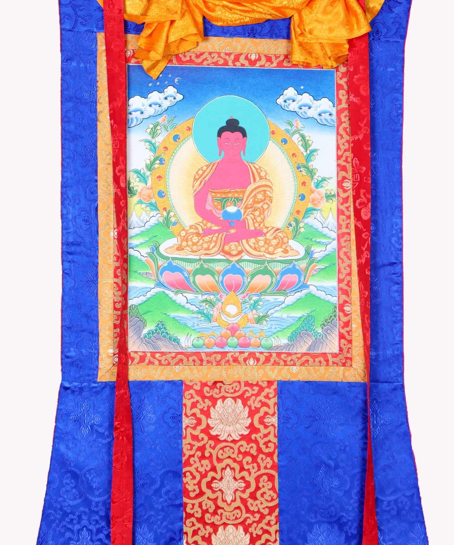  Amitabha Brocade Thangka painting for wisdom and enlightment.