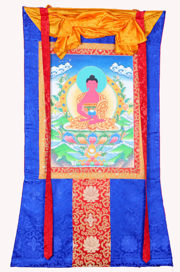  Amitabha Brocade Thangka painting for wisdom and enlightment.
