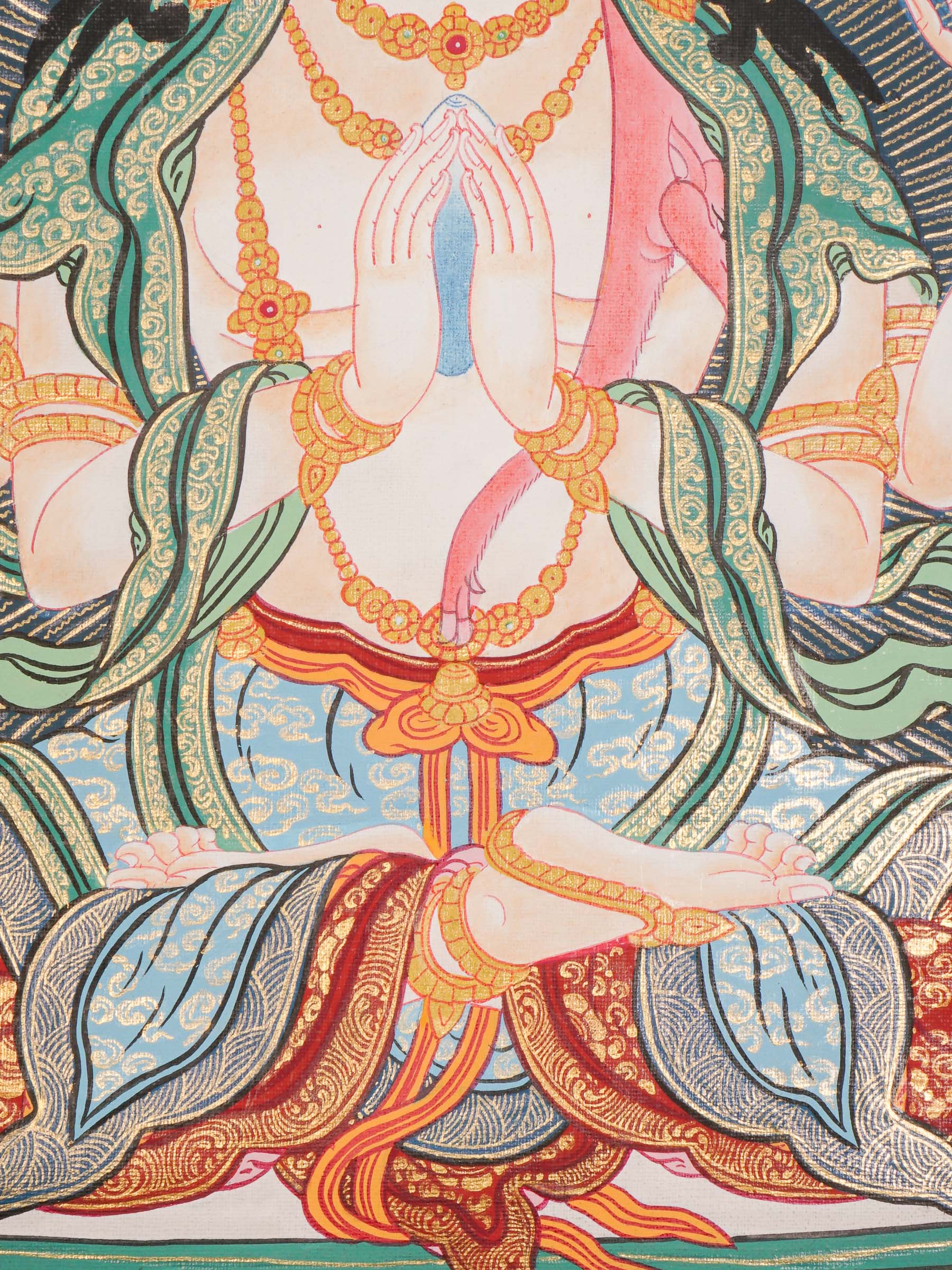 Chengresi Thangka - Handpainted by skillful artisan - Himalayas Shop
