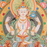 Chengresi Thangka - Handpainted by skillful artisan - Himalayas Shop