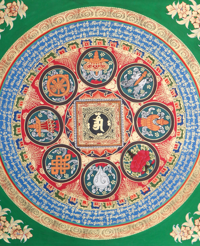 Mantra Mandala Thangka for spirituality .