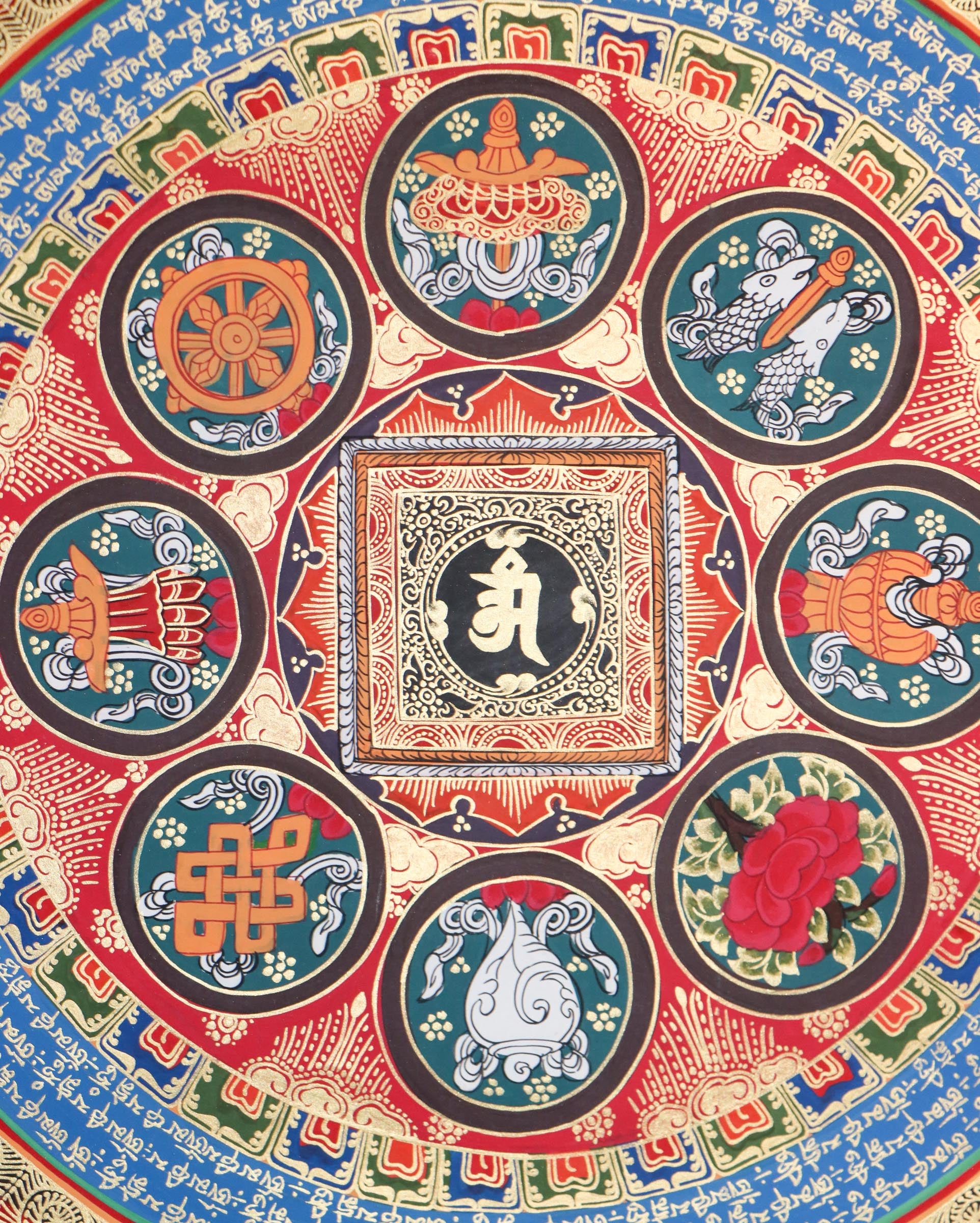 Mantra Mandala Thangka for spirituality .