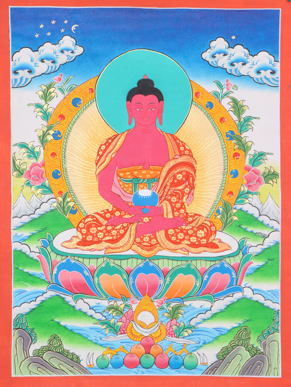 Amitabha Thangka for spiritual connections, aid concentration, and generate positive energy.