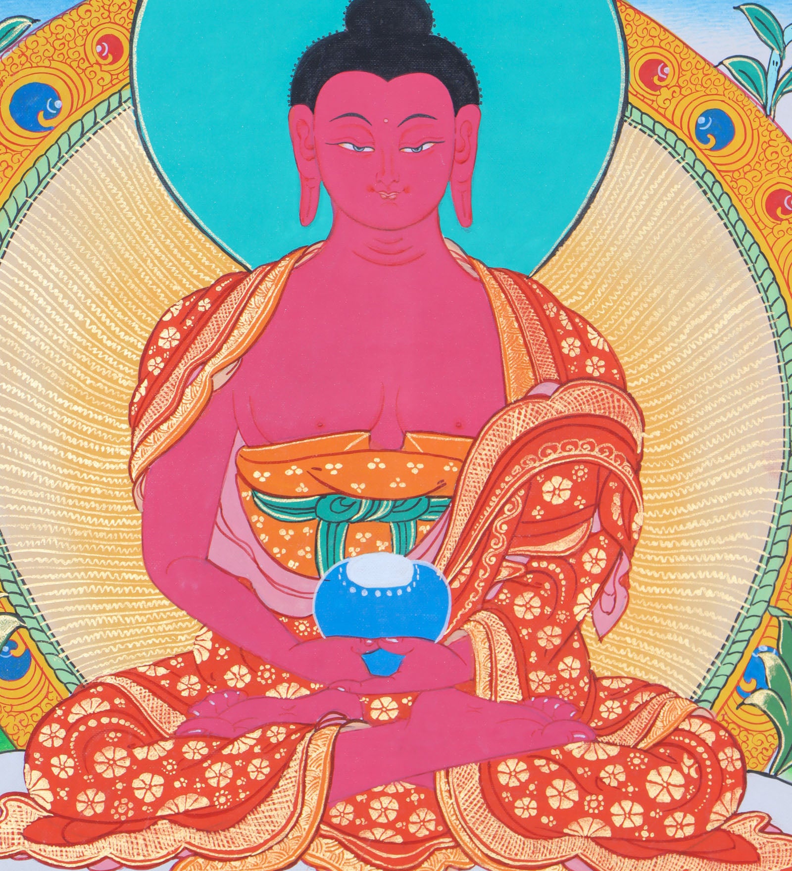 Amitabha Thangka for spiritual connections, aid concentration, and generate positive energy.
