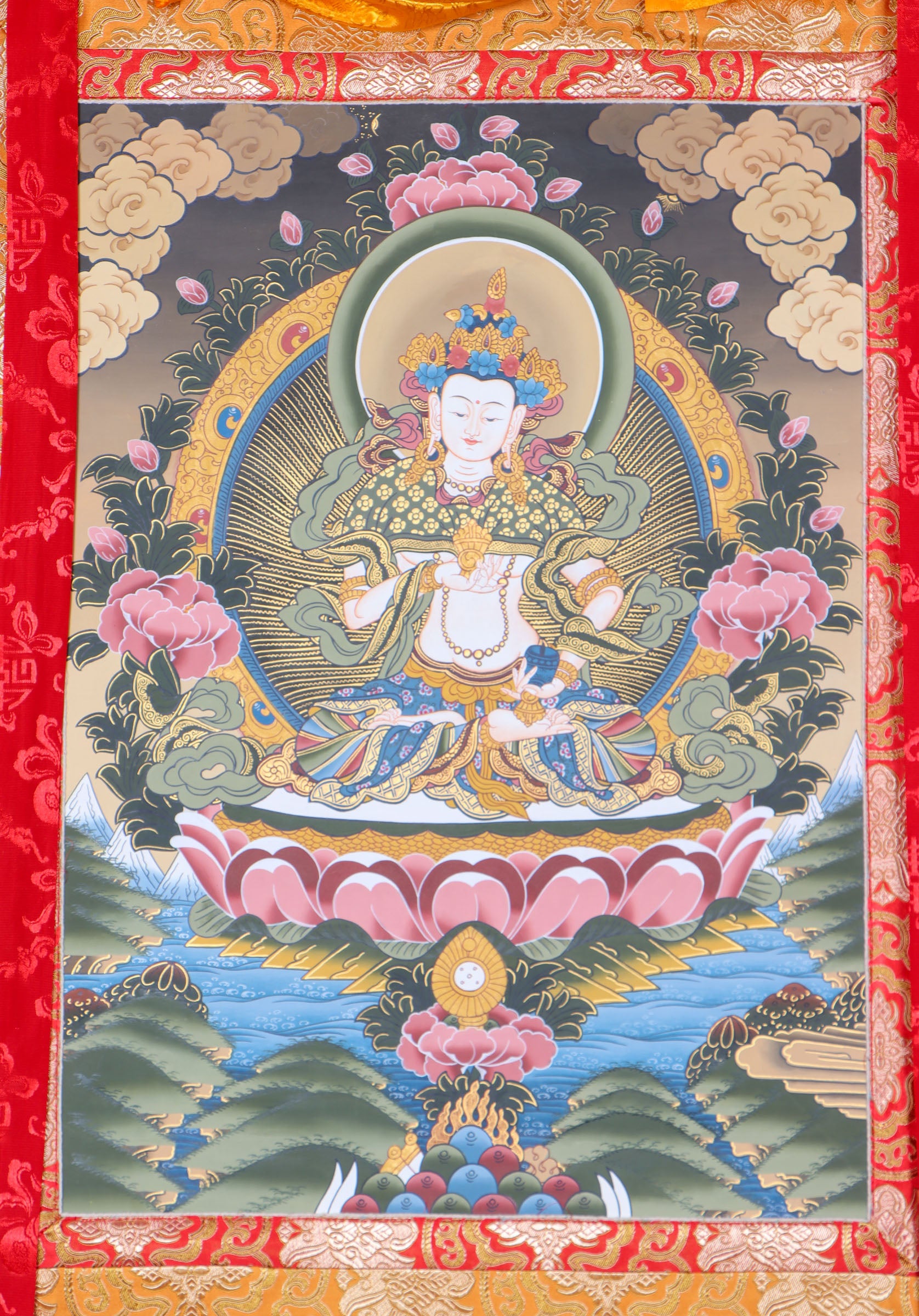 Great Purifier Vajrasattva - Genuine Thangka Painting - Himalayas Shop