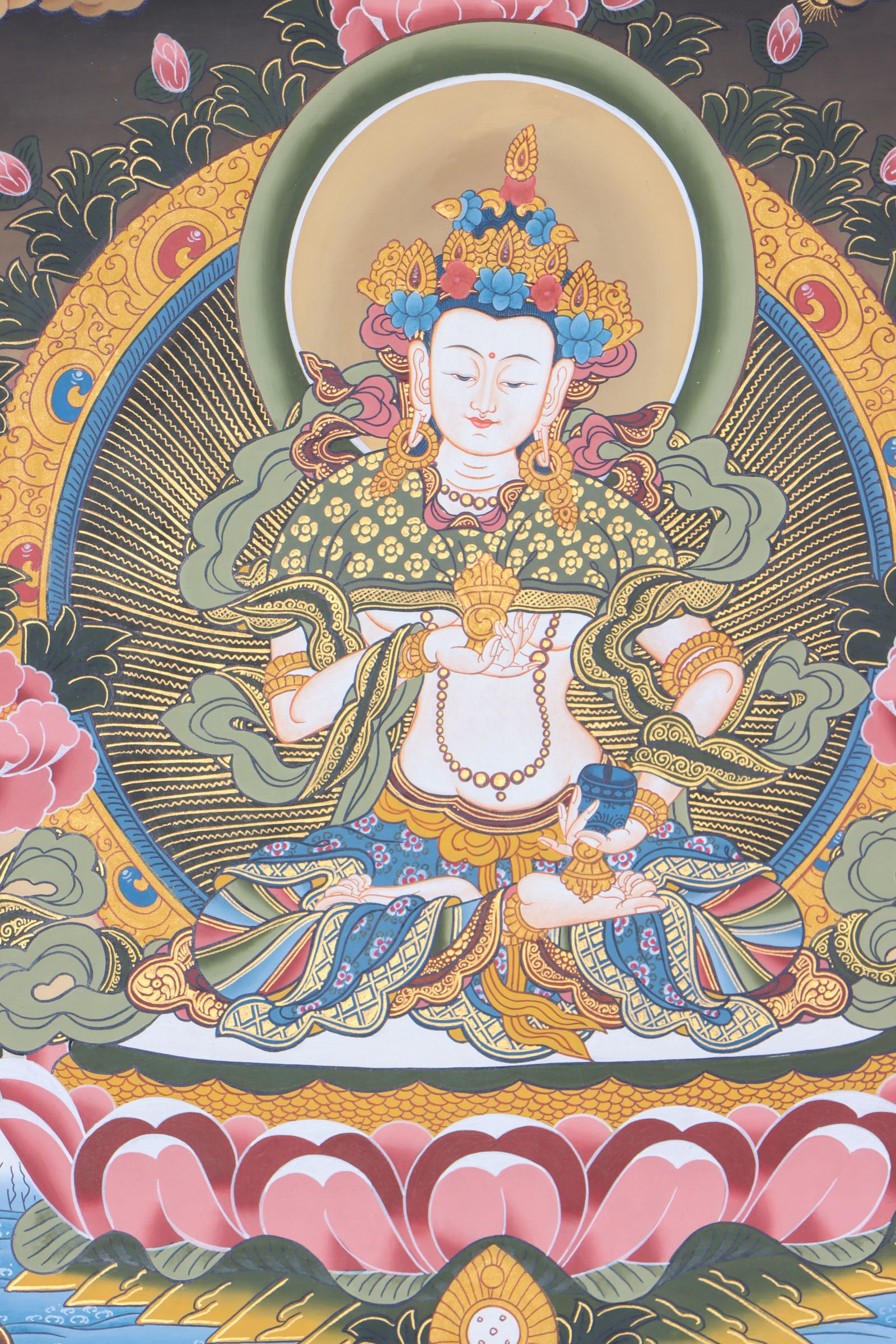 Great Purifier Vajrasattva - Genuine Thangka Painting - Himalayas Shop