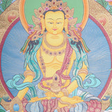 Beautiful Ratnasambhava Buddha Thangka Painting - Himalayas Shop