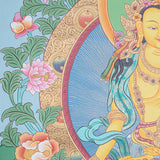 Beautiful Ratnasambhava Buddha Thangka Painting - Himalayas Shop