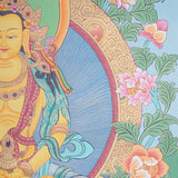 Beautiful Ratnasambhava Buddha Thangka Painting - Himalayas Shop
