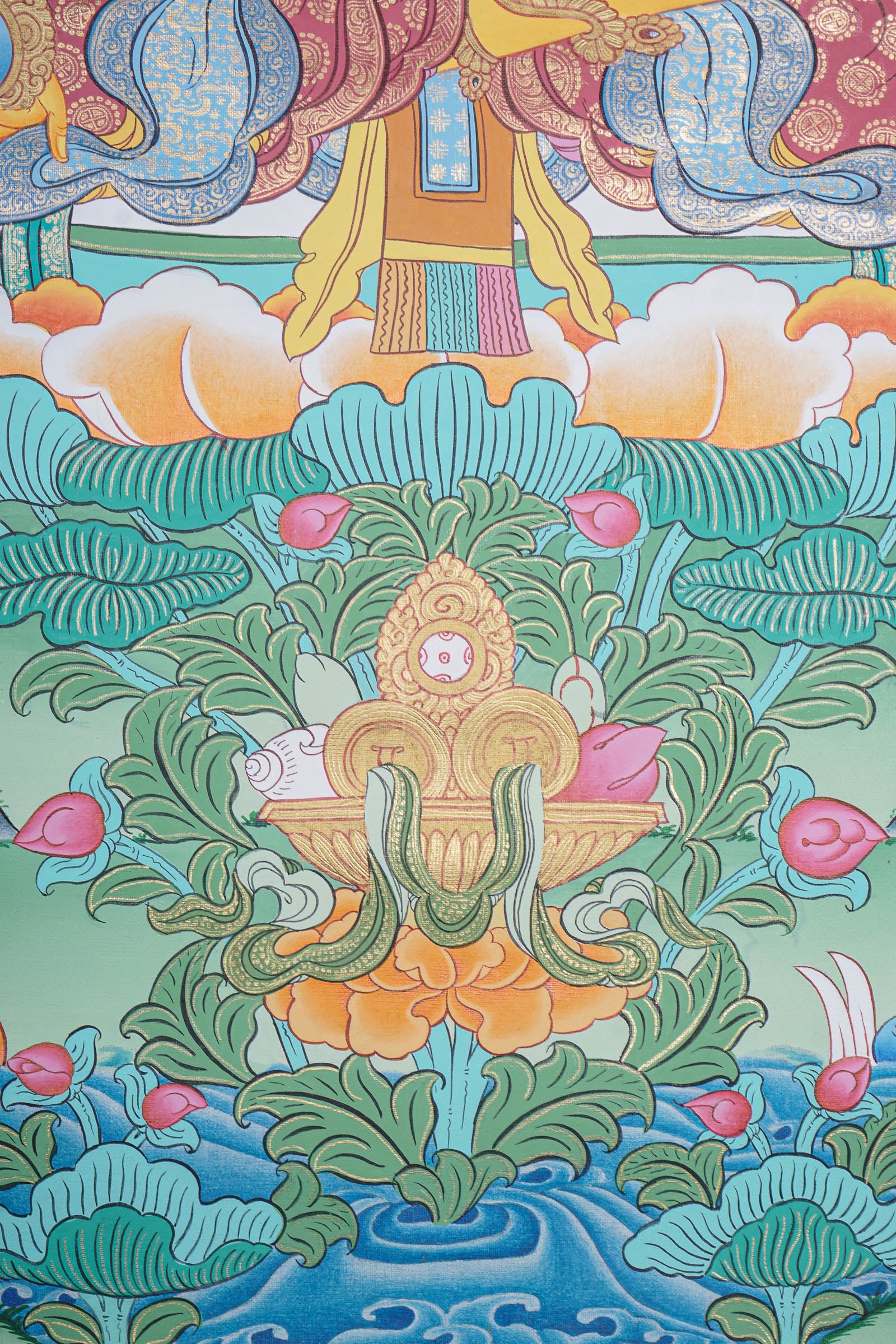 Beautiful Ratnasambhava Buddha Thangka Painting - Himalayas Shop