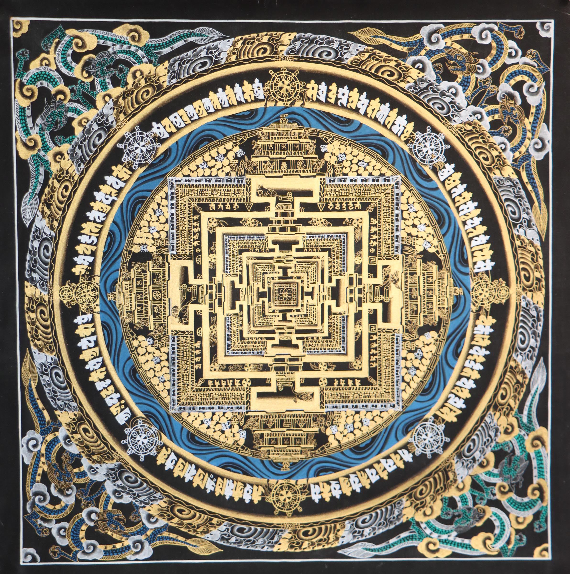 Kalachakra Mandala Thangka is perfect for meditation and personal transformation.