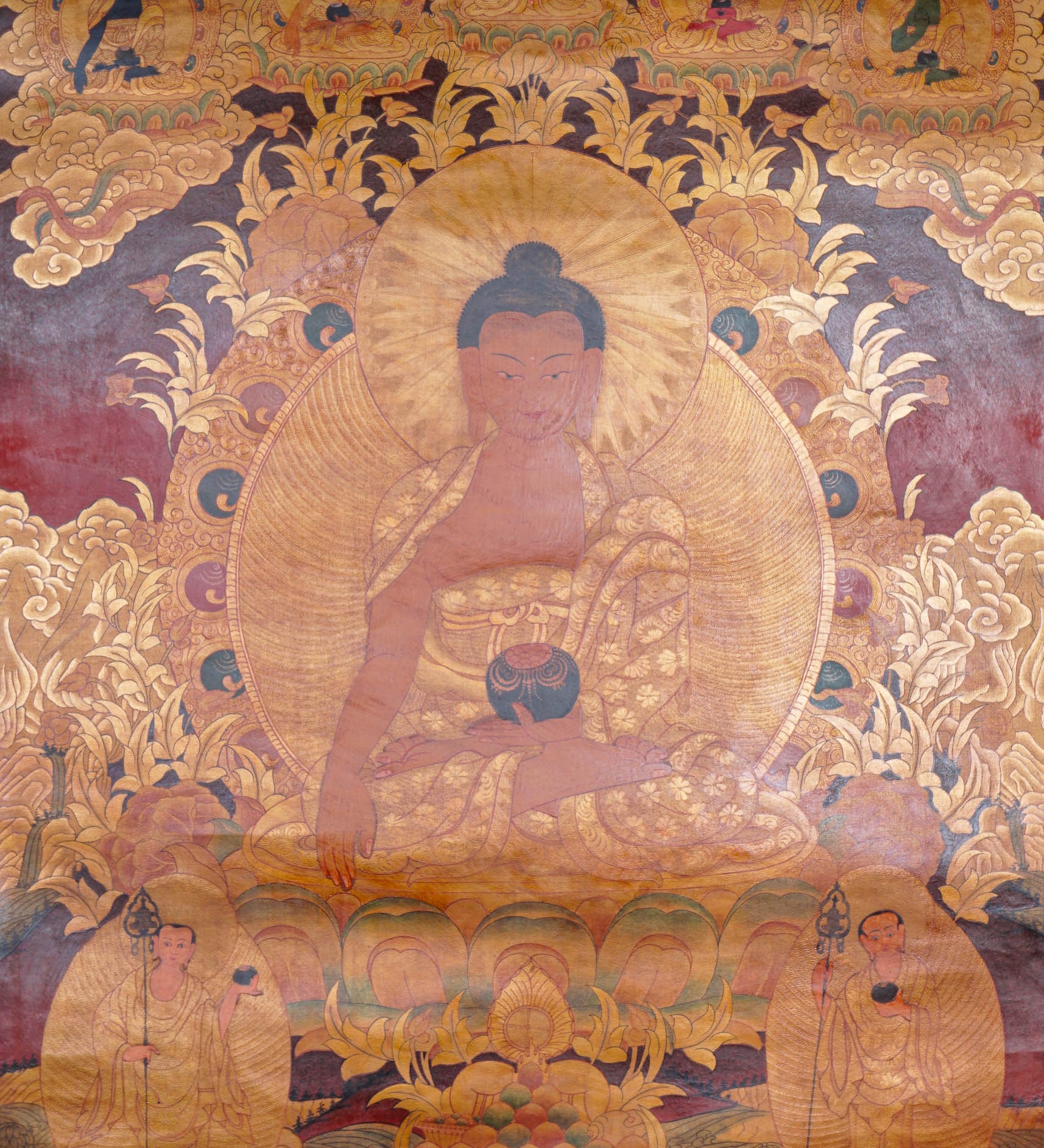 Antique Shakyamuni Buddha - Tibetan Thangka