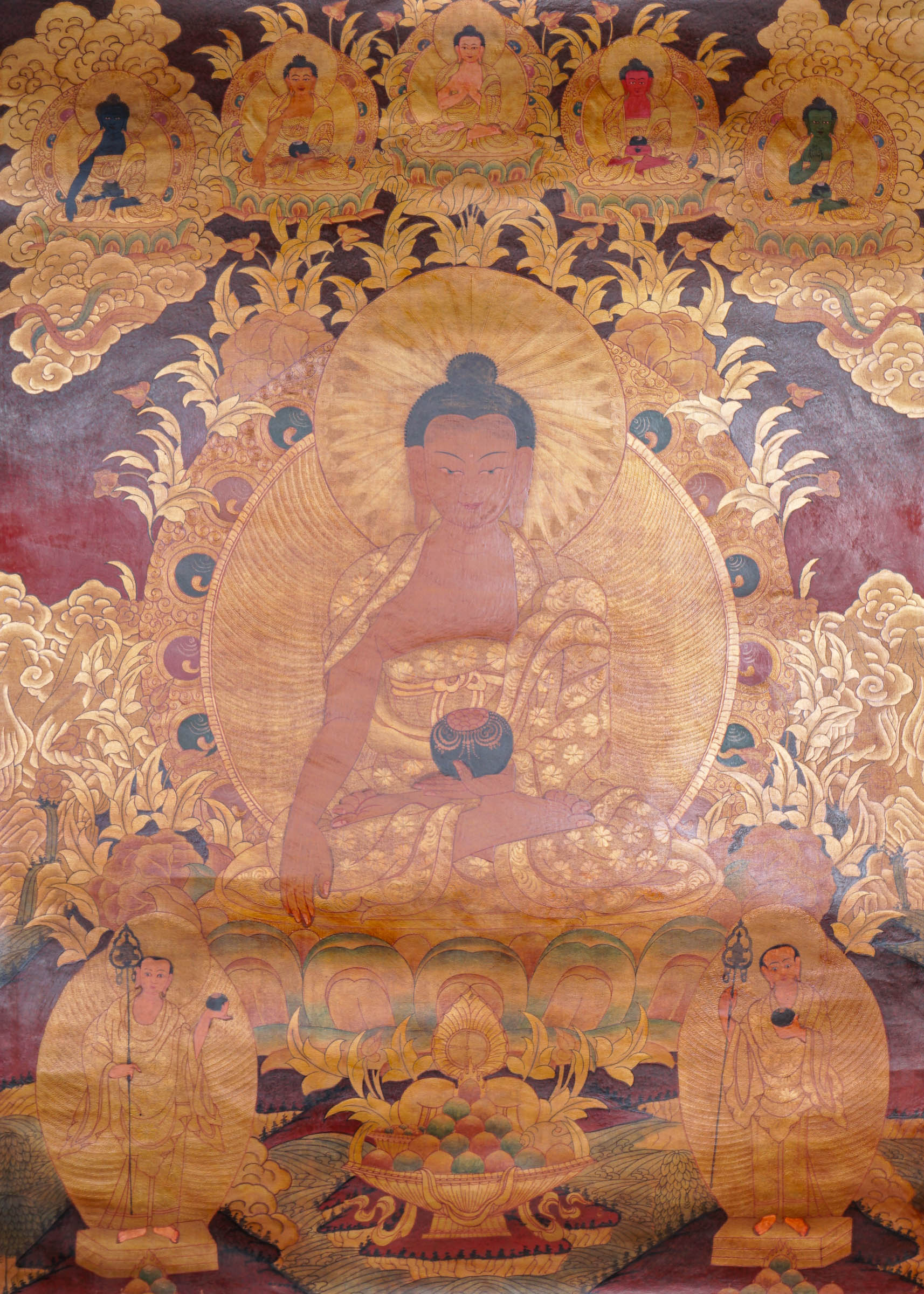 Antique Shakyamuni Buddha - Tibetan Thangka