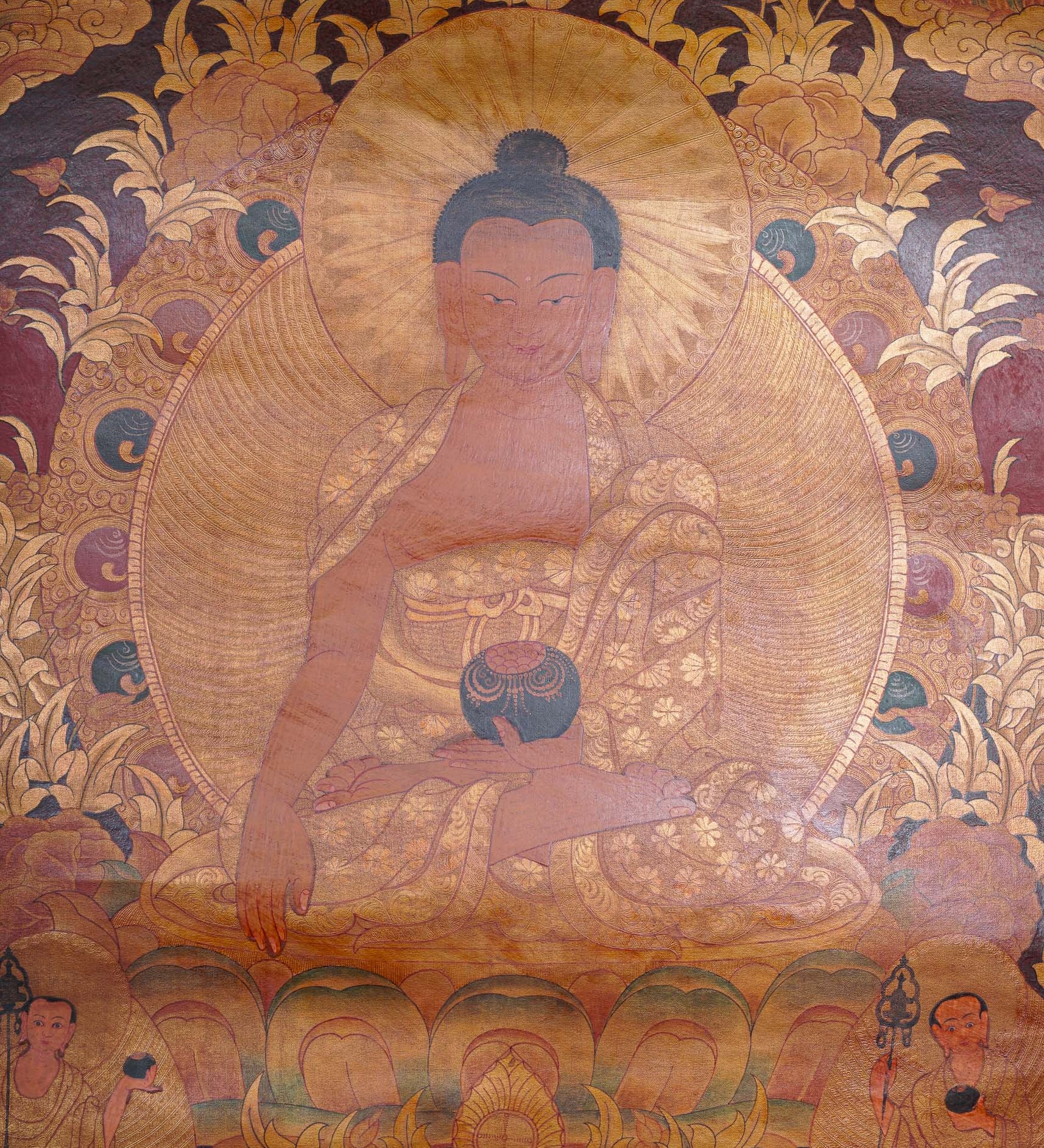 Antique Shakyamuni Buddha - Tibetan Thangka