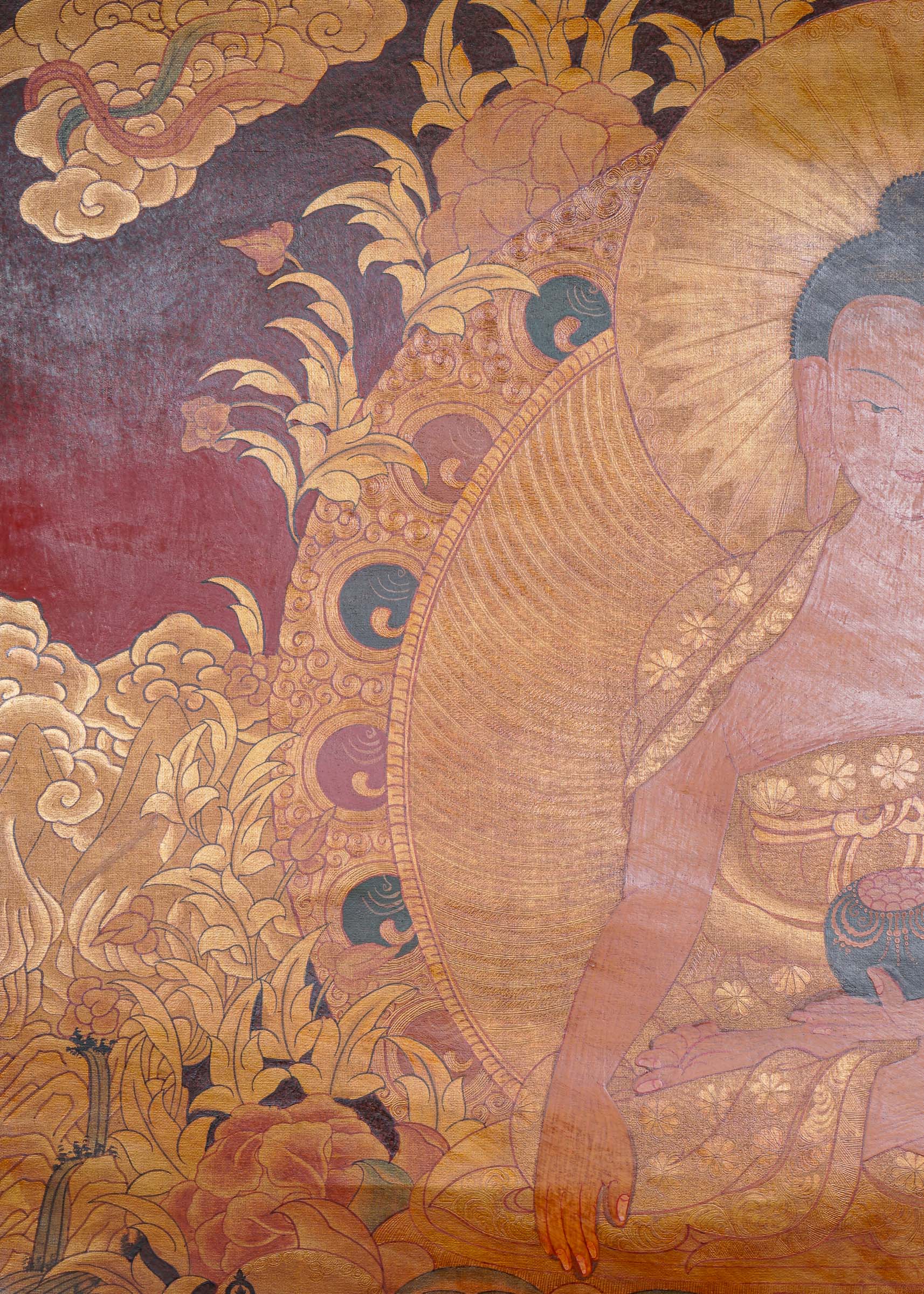 Antique Shakyamuni Buddha - Tibetan Thangka