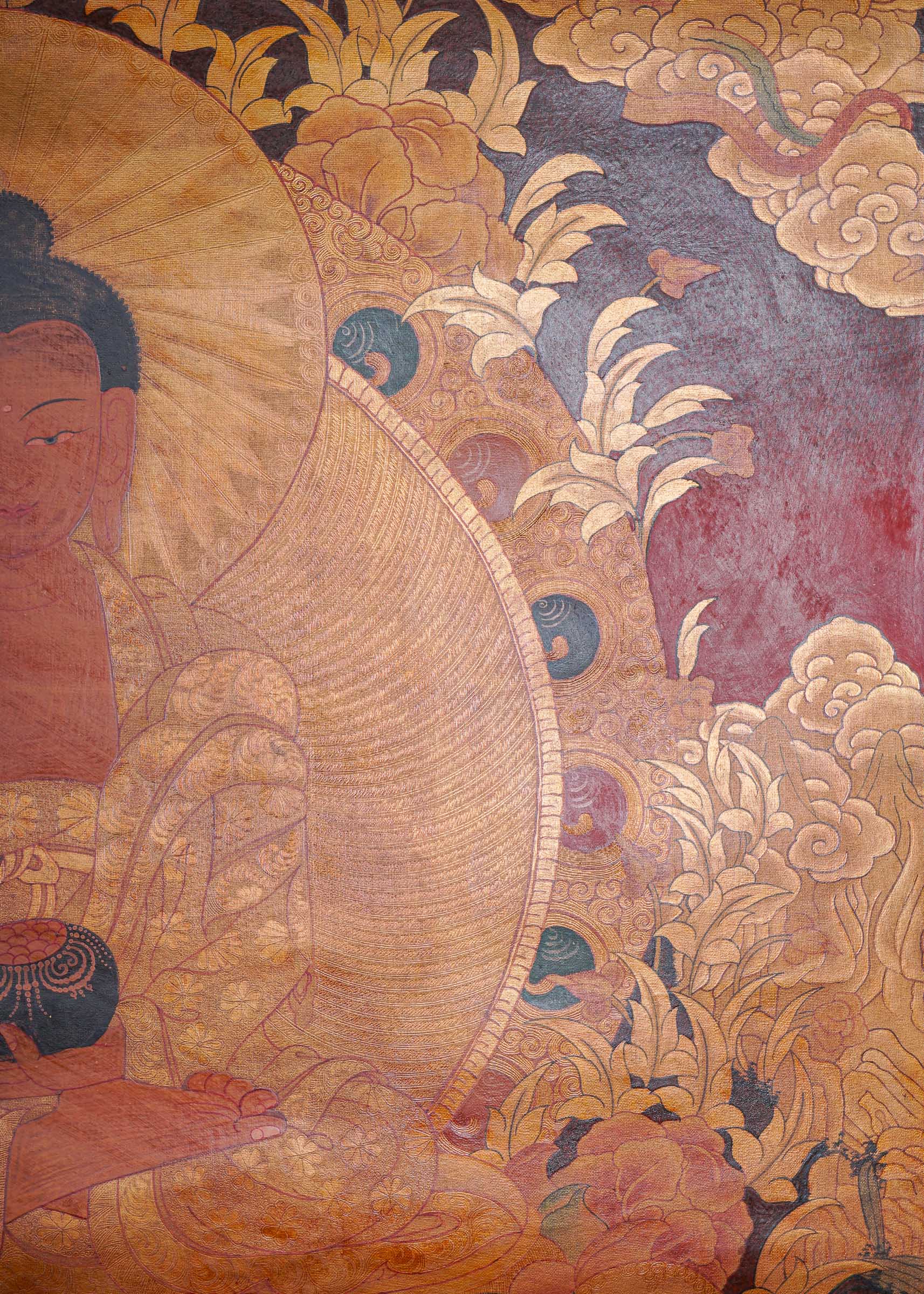 Antique Shakyamuni Buddha - Tibetan Thangka