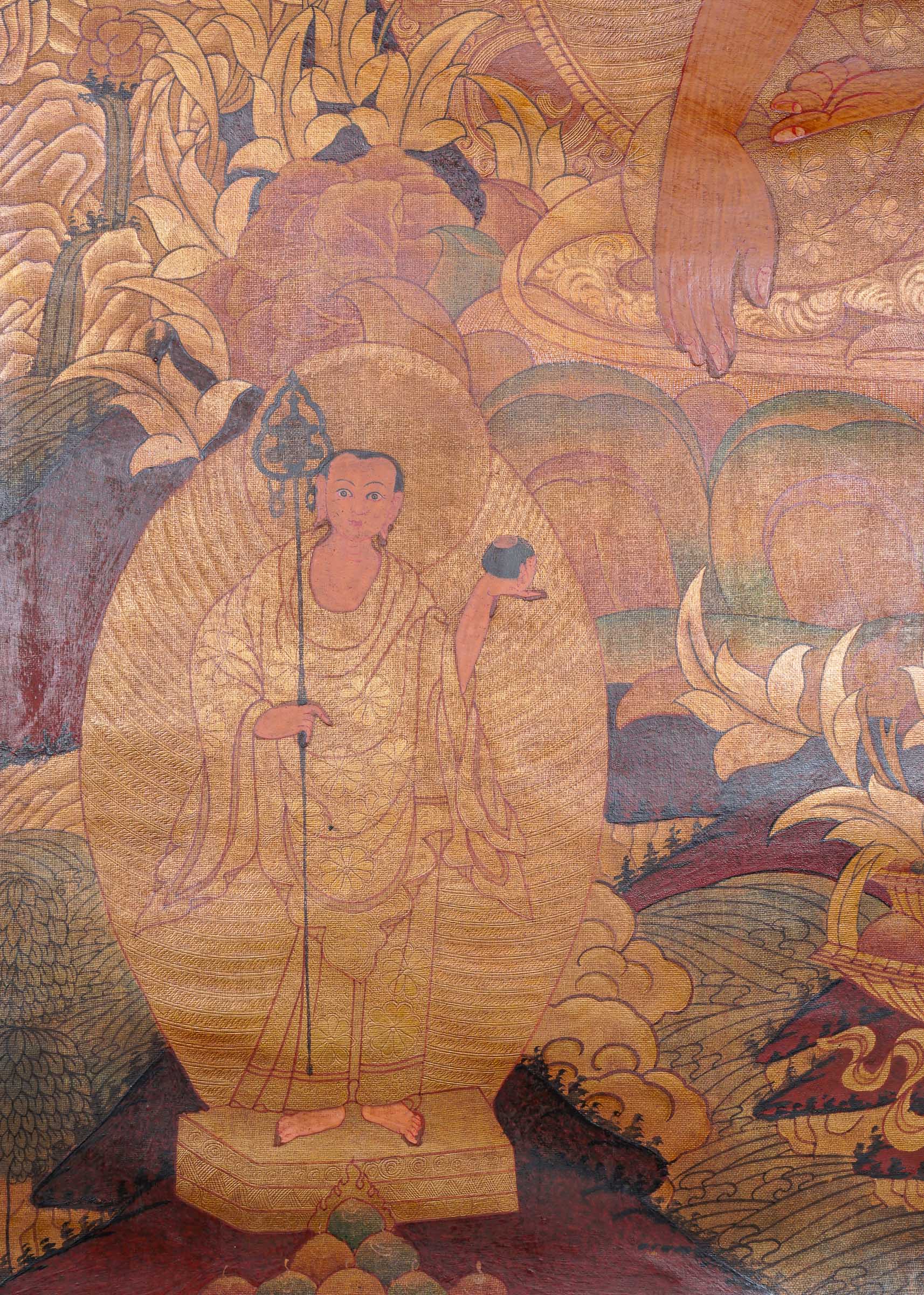 Antique Shakyamuni Buddha - Tibetan Thangka