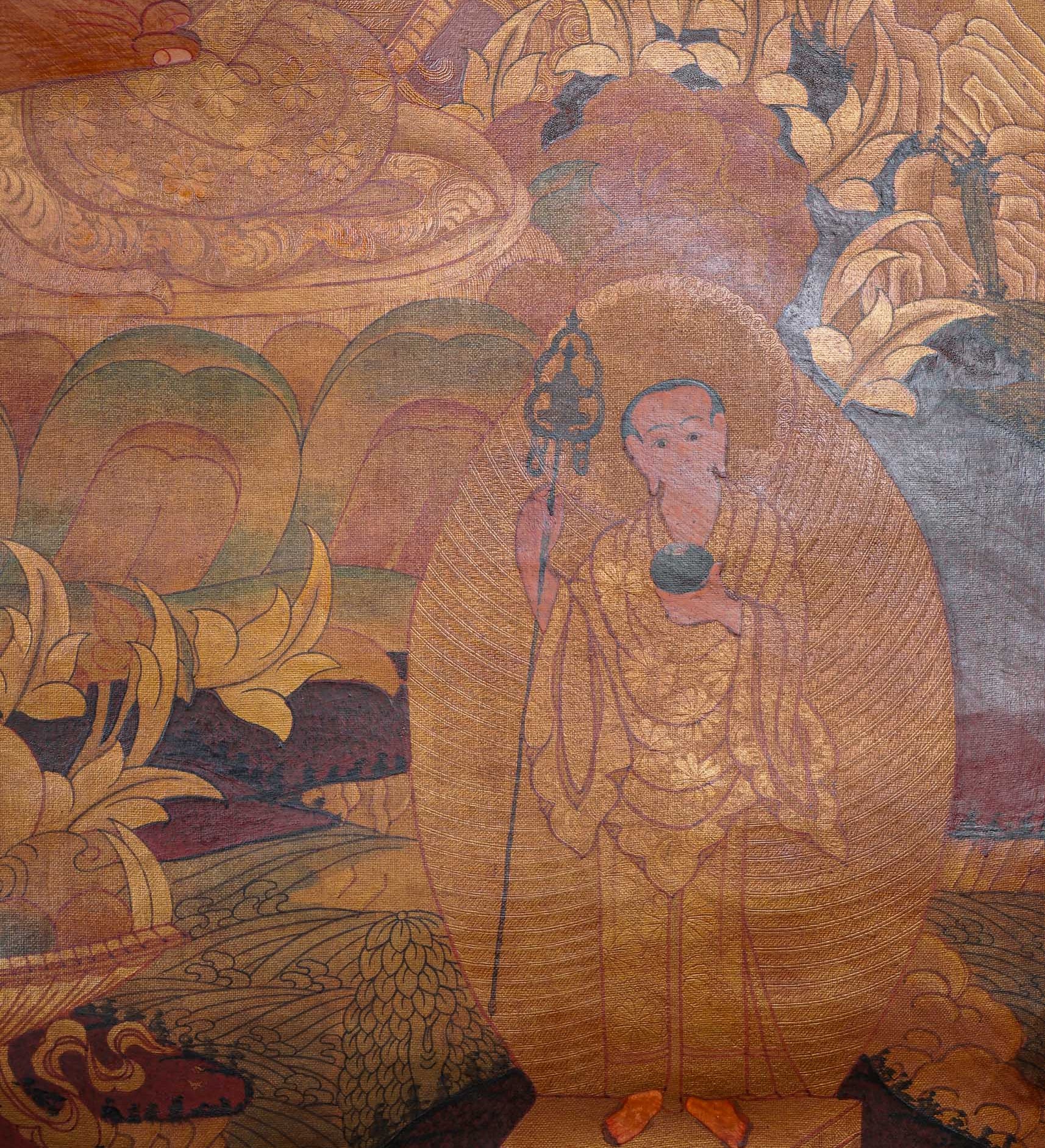 Antique Shakyamuni Buddha - Tibetan Thangka
