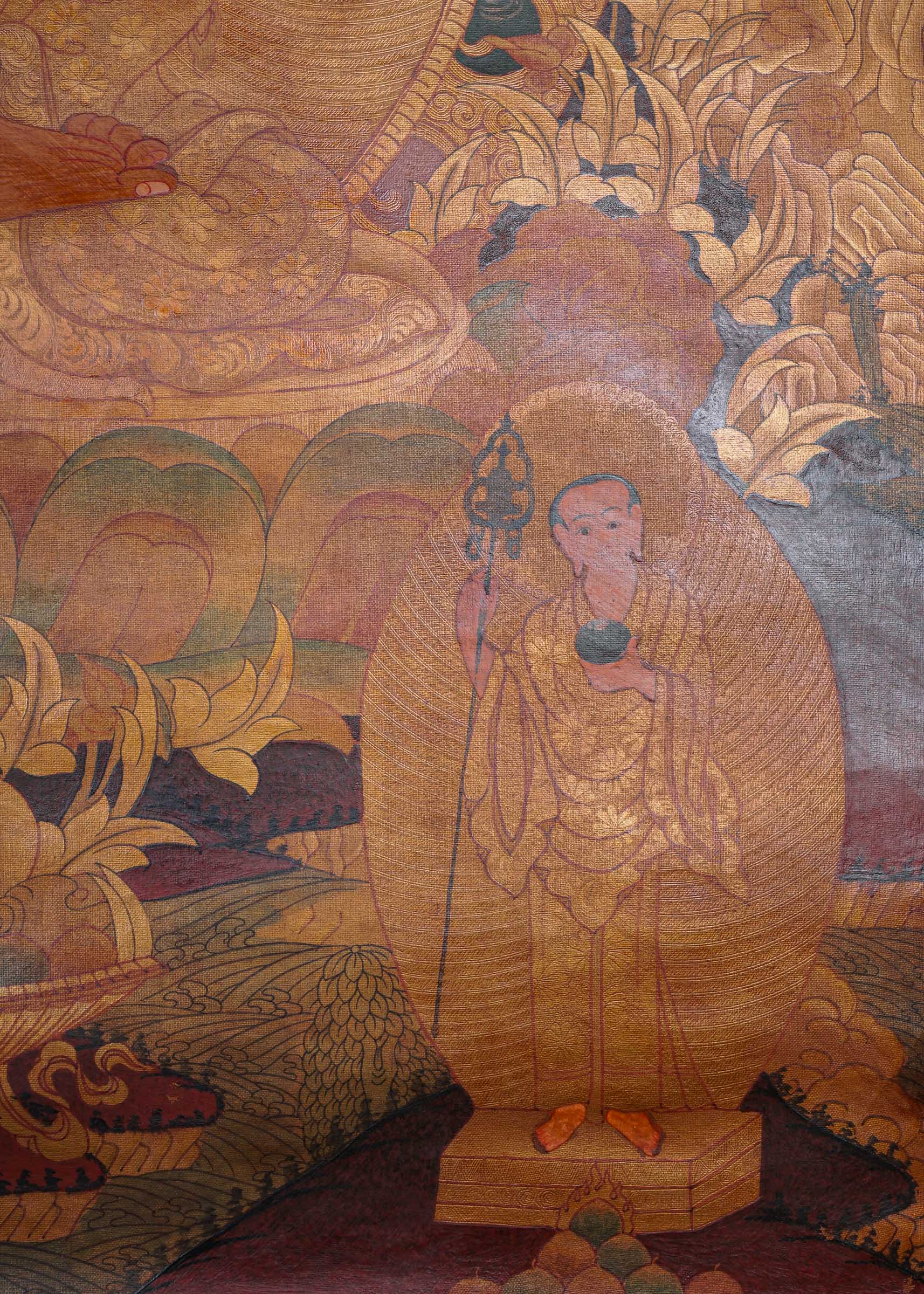 Antique Shakyamuni Buddha - Tibetan Thangka