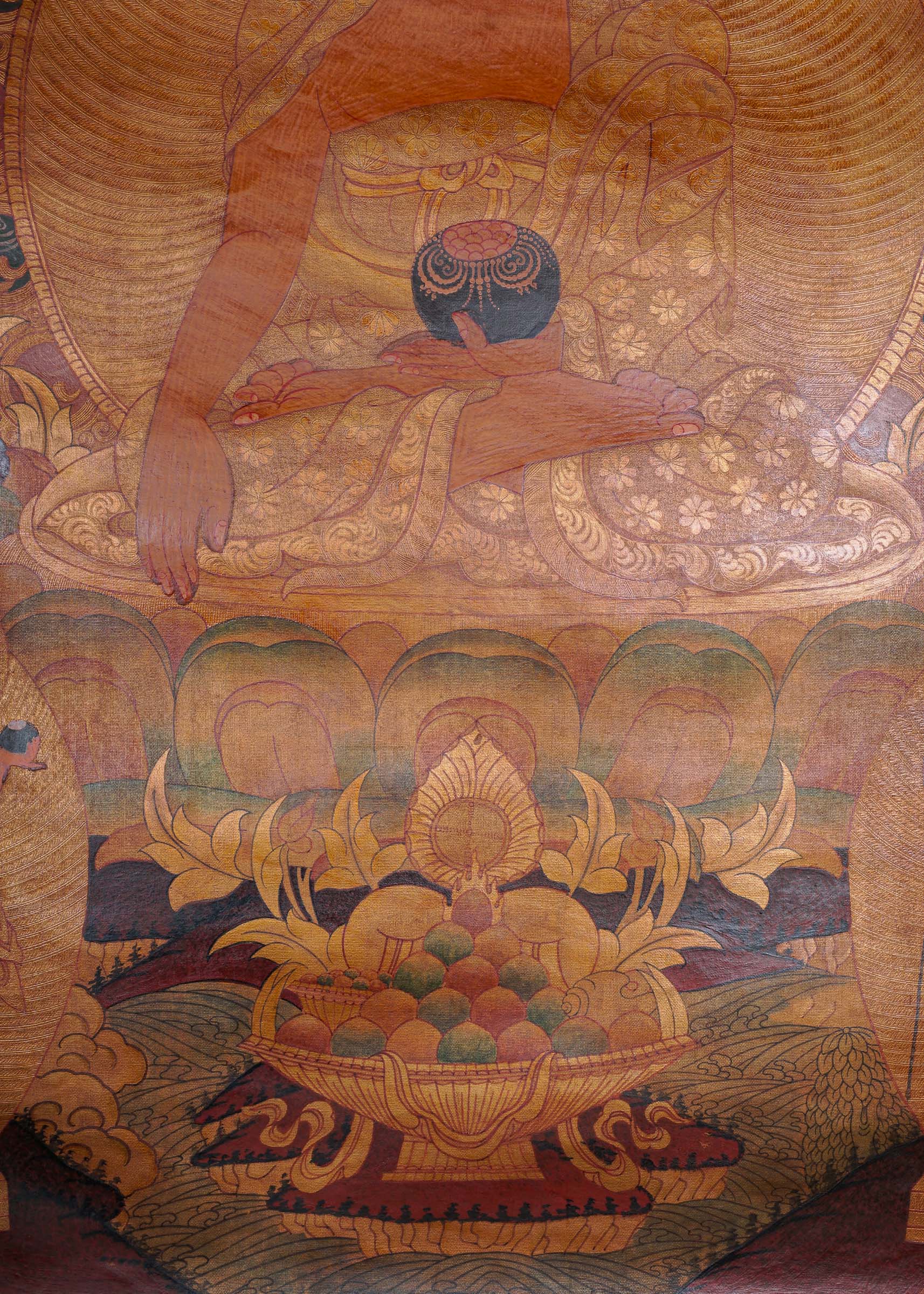 Antique Shakyamuni Buddha - Tibetan Thangka