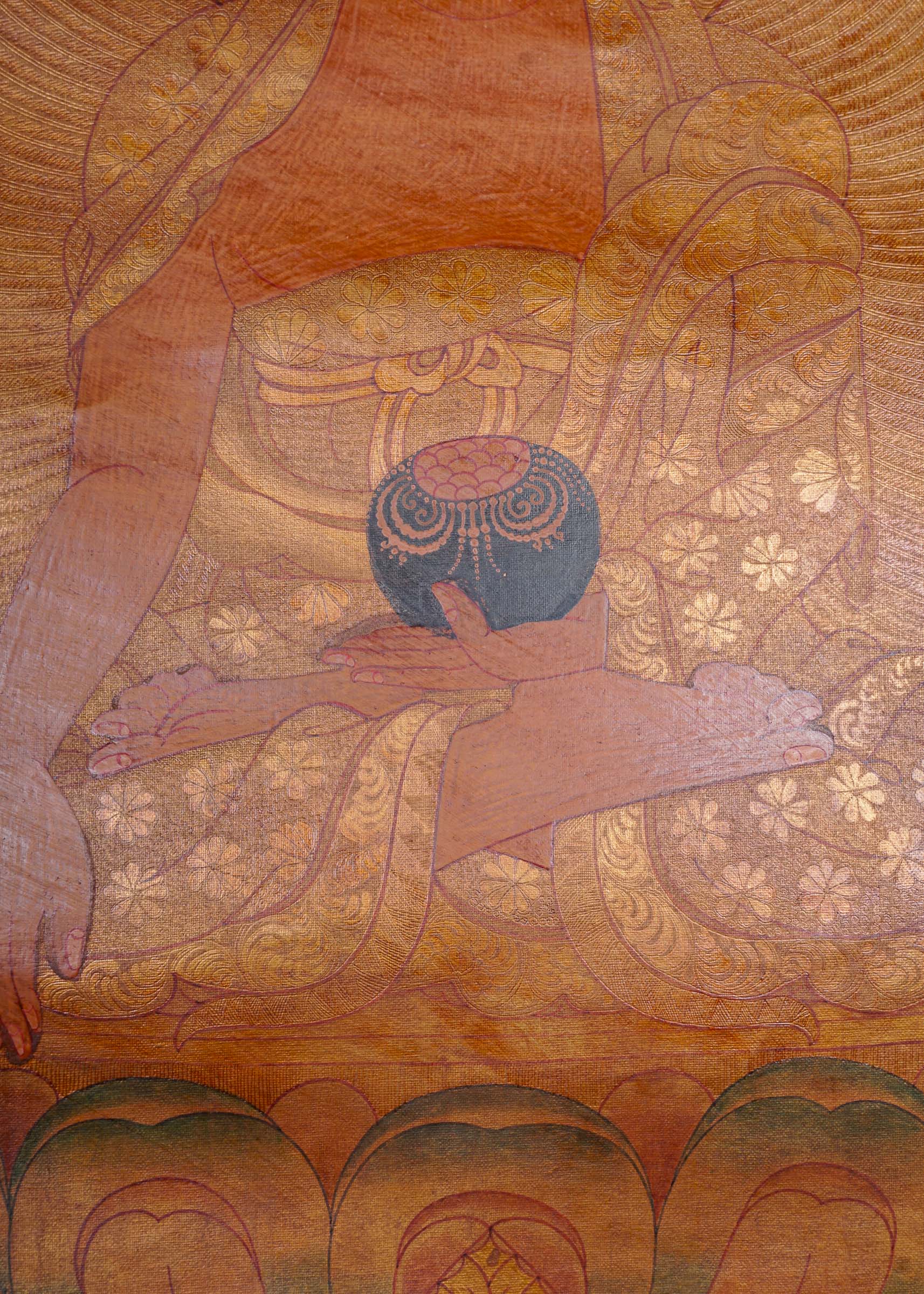 Antique Shakyamuni Buddha - Tibetan Thangka