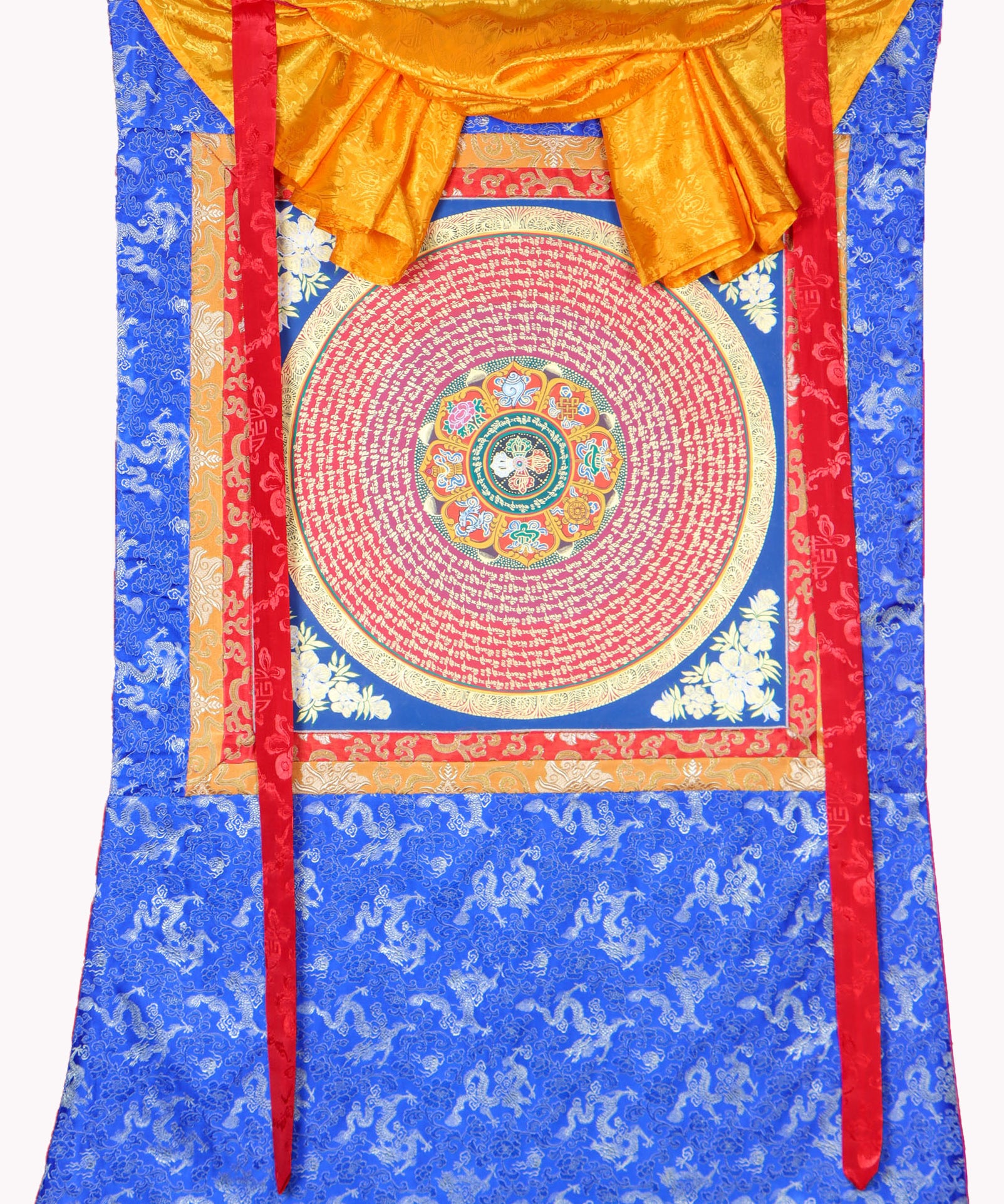 Mantra Mandala Brocade Thangka Painting