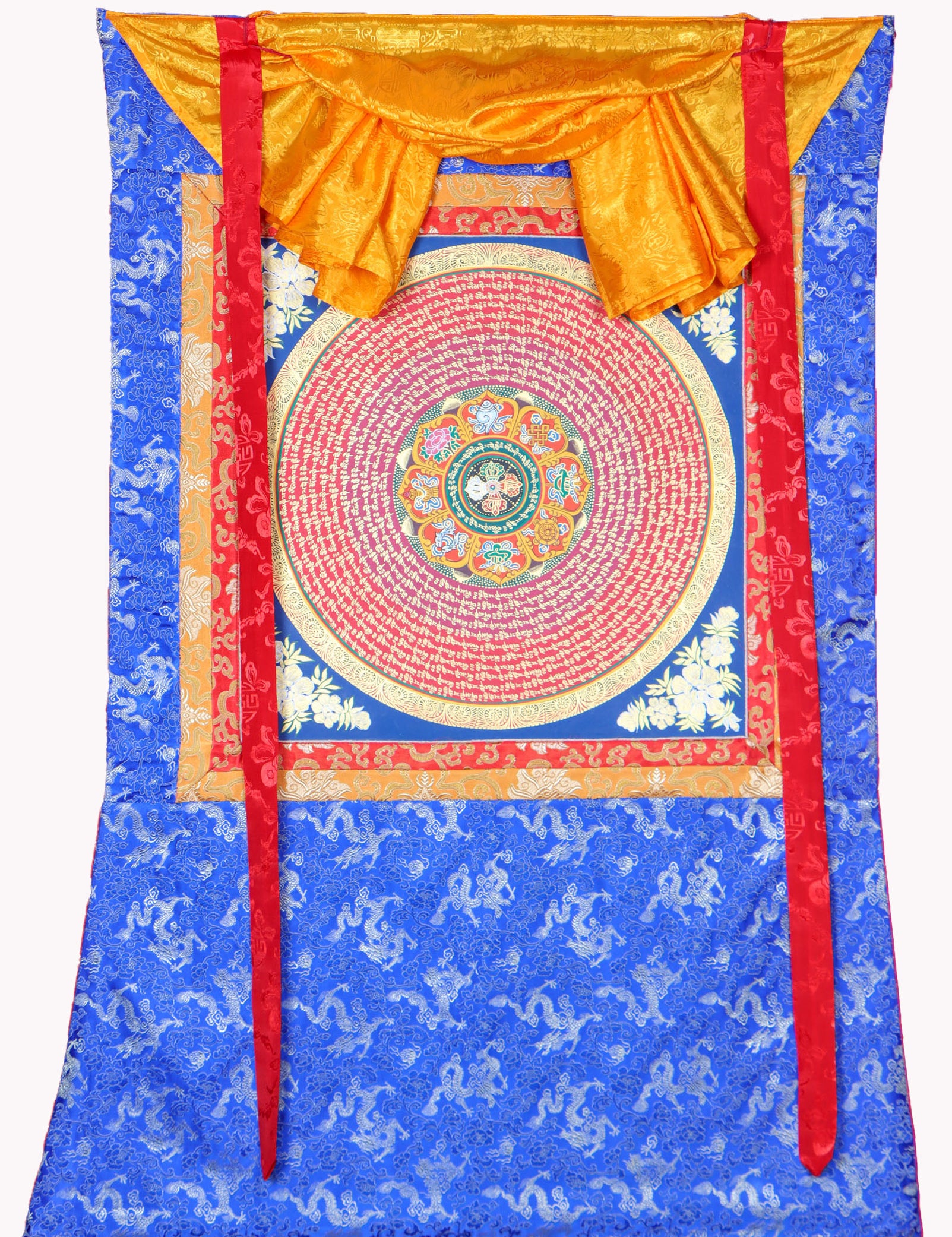 Mantra Mandala Brocade Thangka Painting