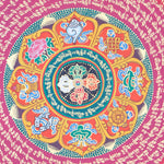 Mantra Mandala Brocade Thangka Painting  for good luck.