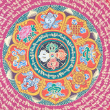 Mantra Mandala Brocade Thangka Painting  for good luck.
