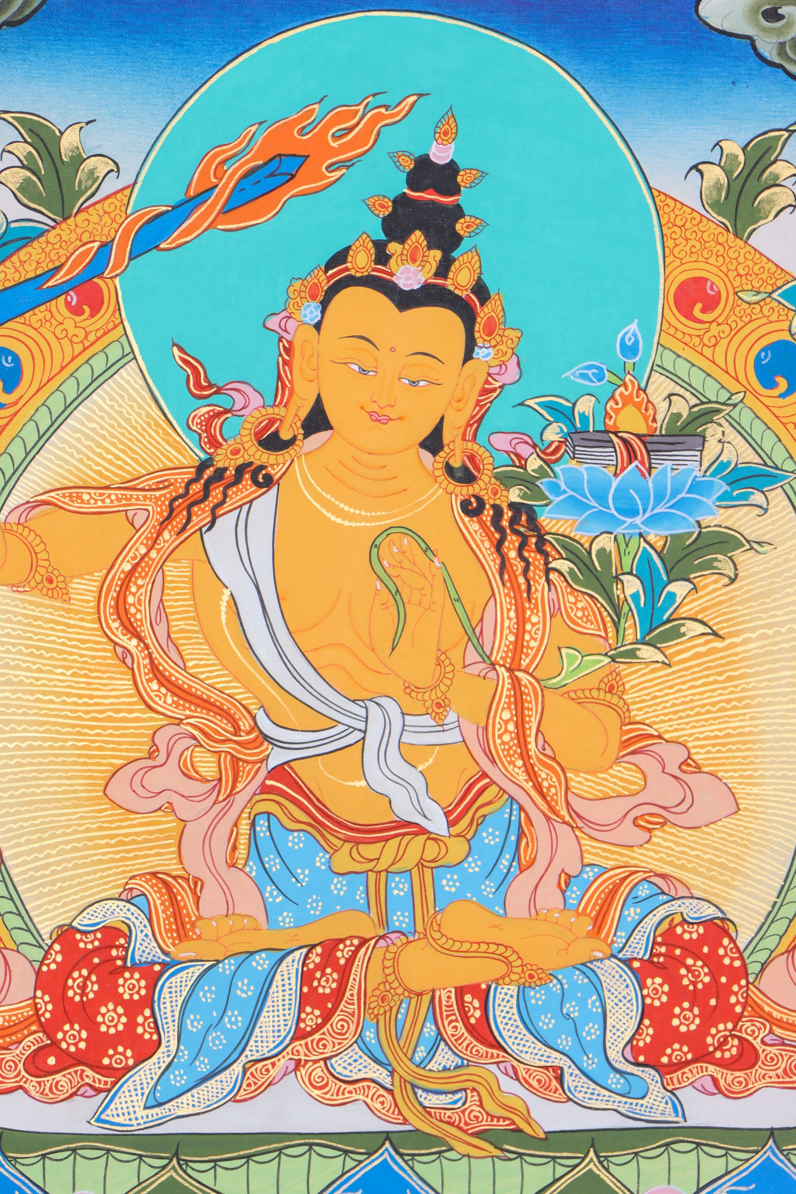 Manjushri Thangka for meditation, contemplation, and devotion.