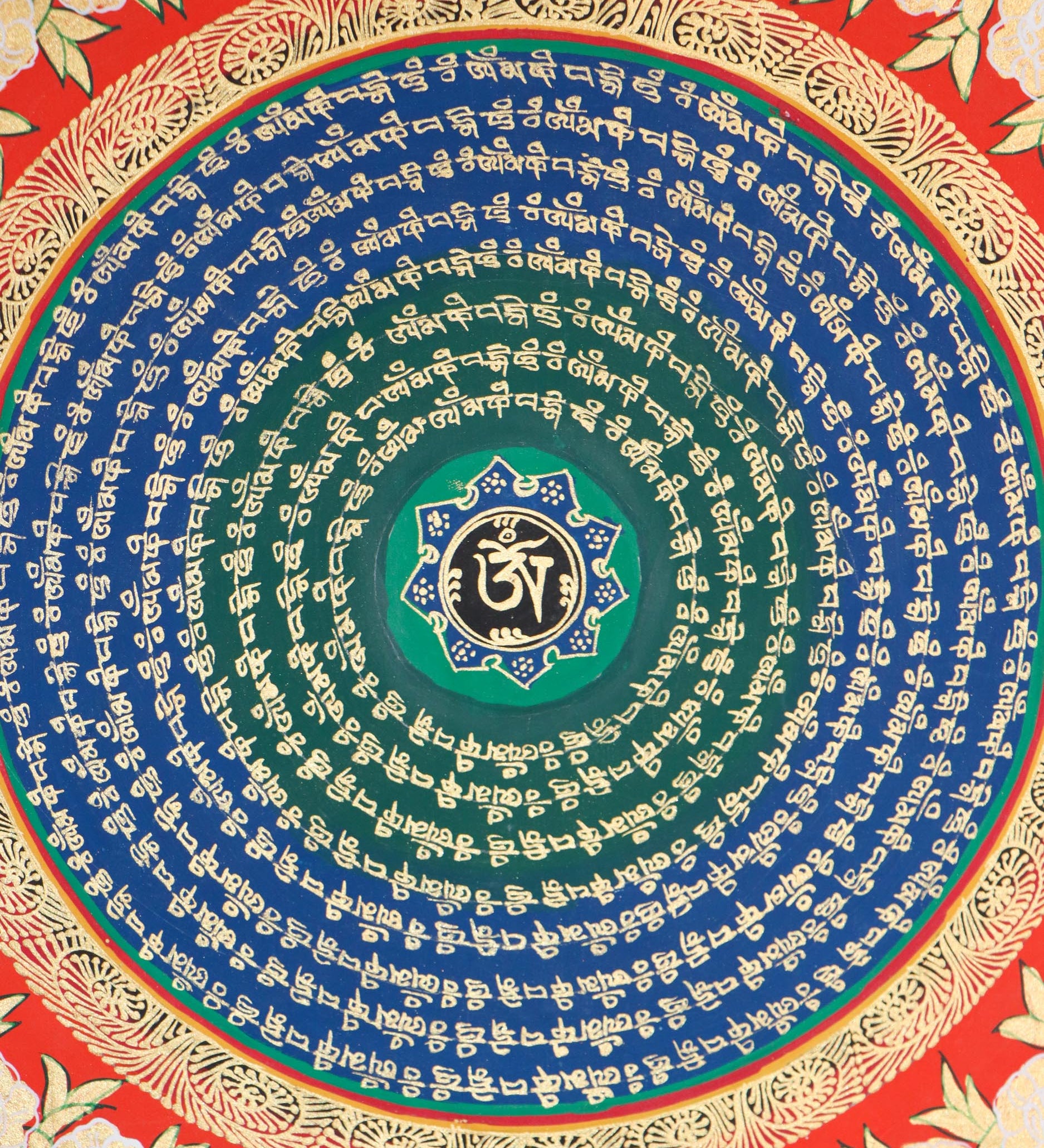 Mantra mandala Thangka achieve inner peace and harmony.