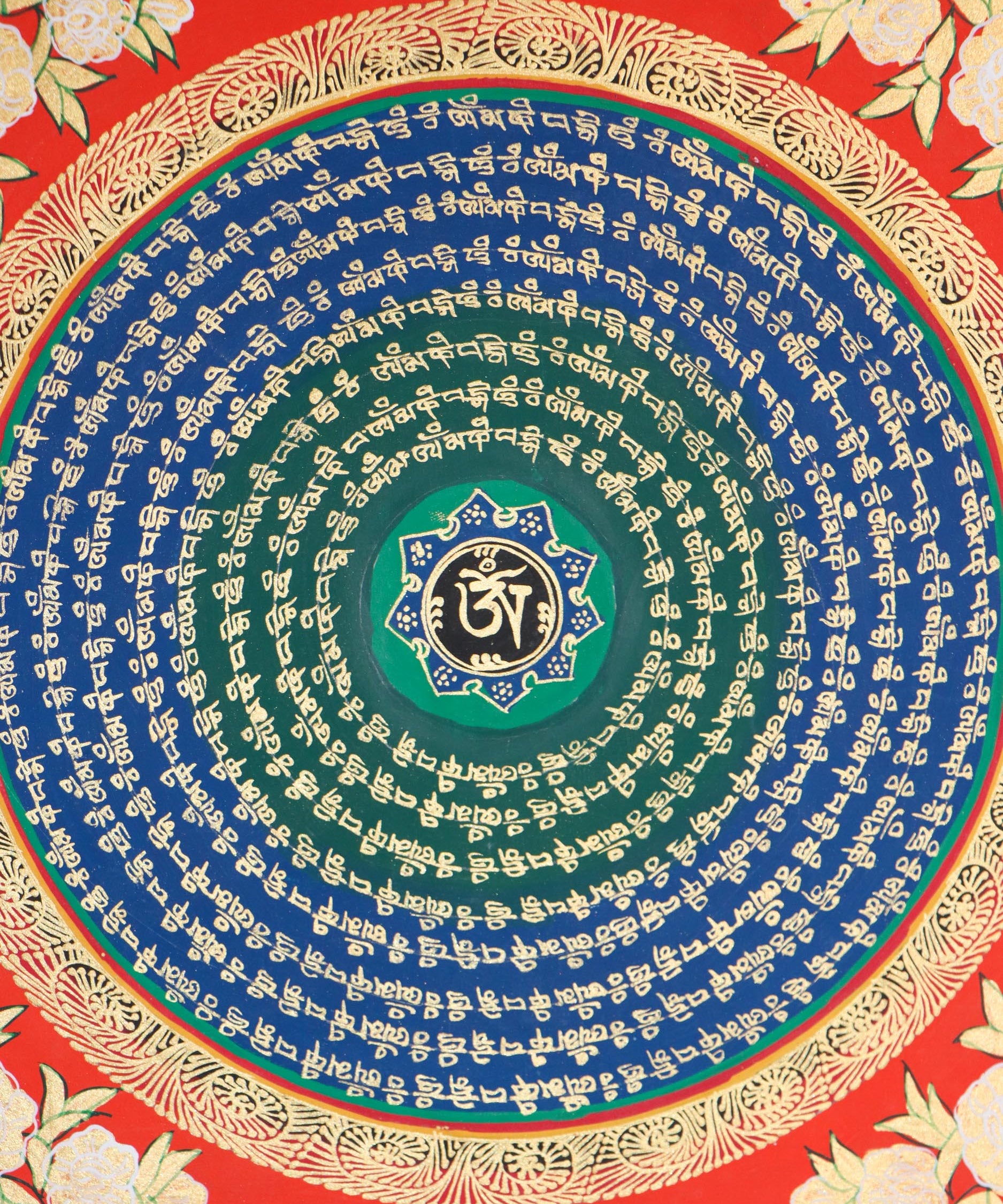 Mantra mandala Thangka achieve inner peace and harmony.